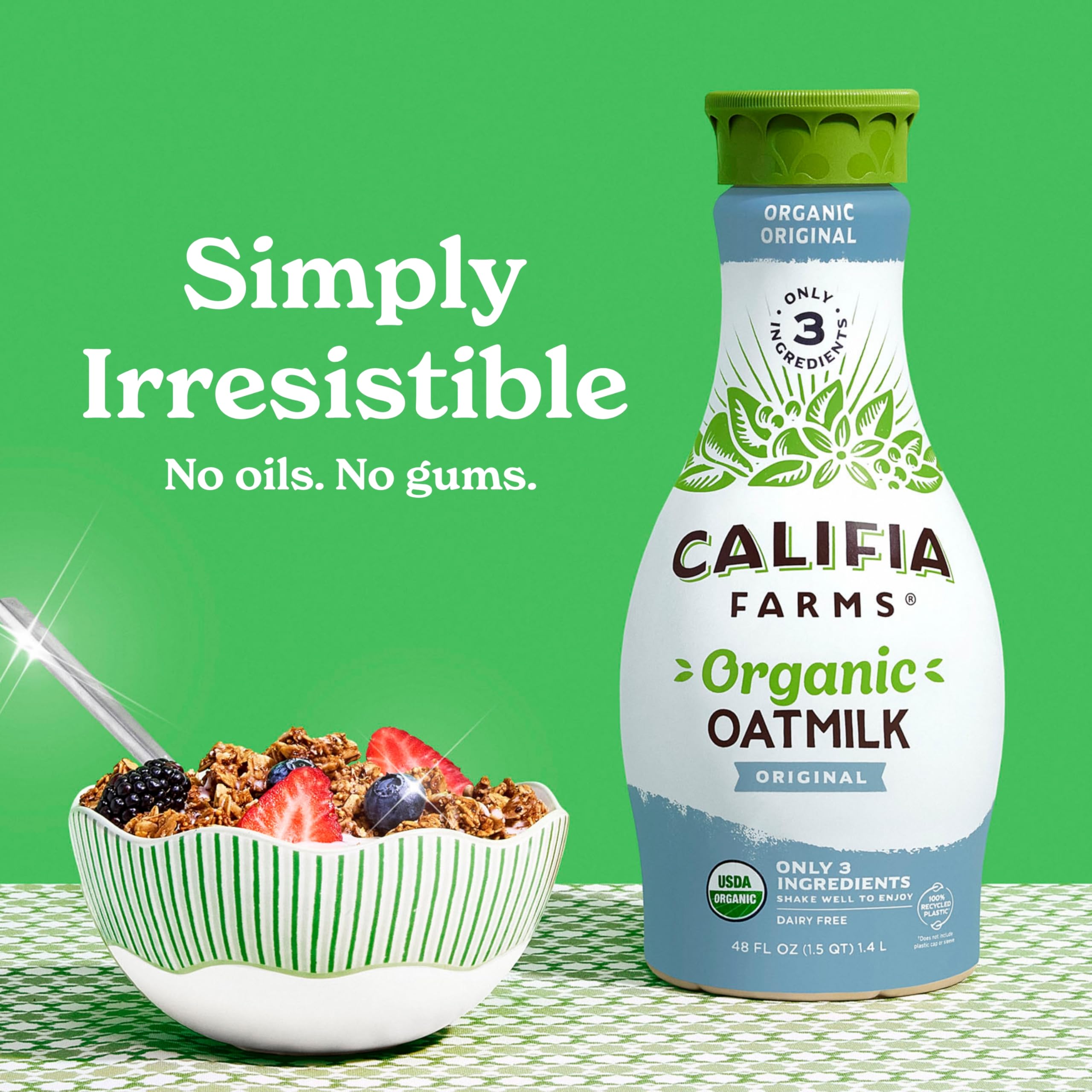 Califia Farms - Organic Original Oat Milk 48 Oz Dairy Free Plant Based Vegan Non GMO USDA Organic — view 5