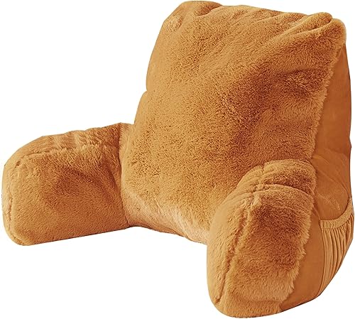 Necesita montaje de piel sintética, respaldo de lectura, almohada de descanso para cama con brazos y bolsillos para sentarse en la cama, sofá, funda