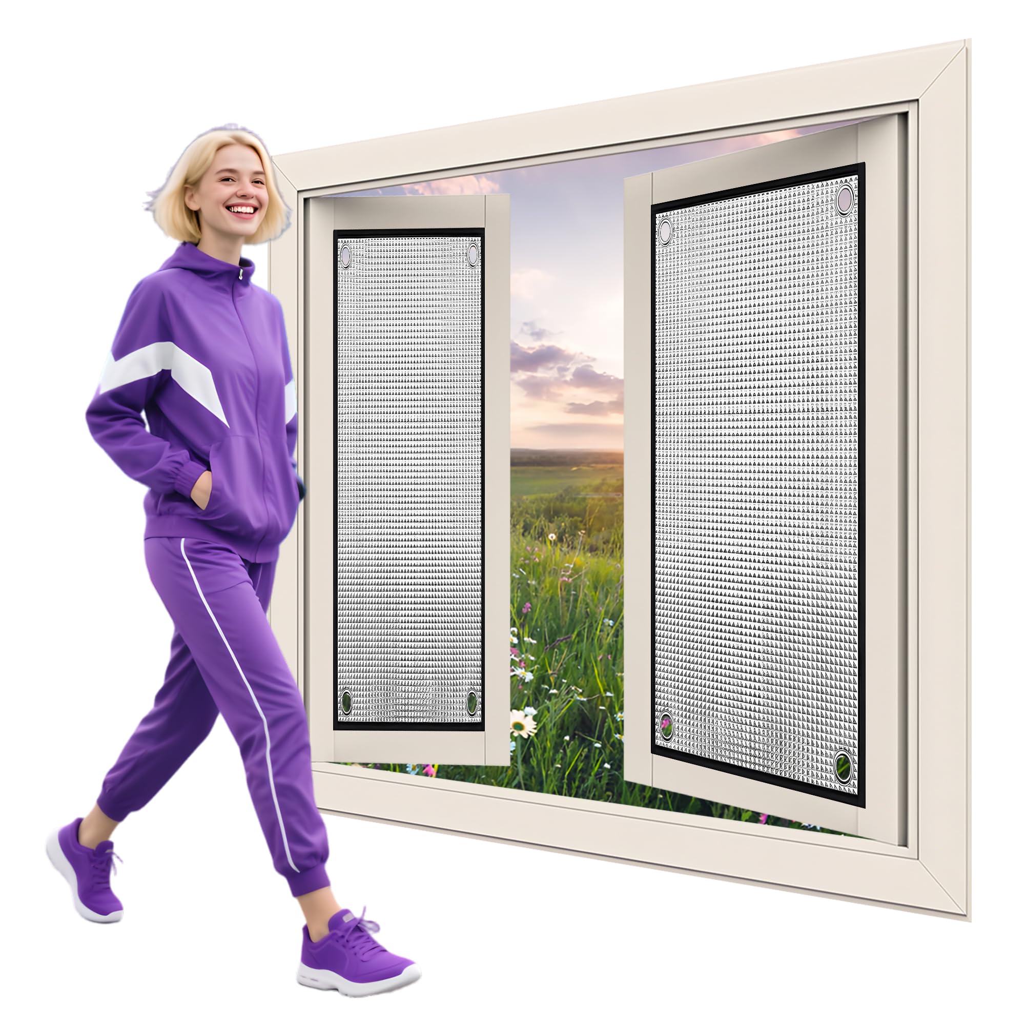 Película Reflectante de Calor para Ventanas 65 x 156 cm Aislamiento Térmico Protección UV Película Reflectante con Ventosas El Hogar, La Oficina y La Autocaravana, Plata