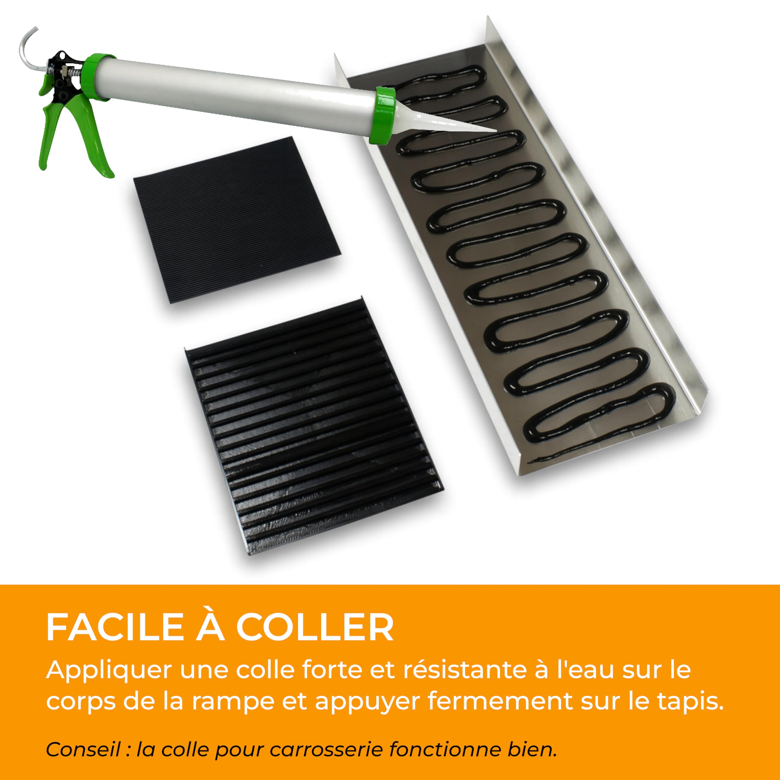 Tapis de Lavage d'or en Caoutchouc Noir découpable pour Sluice Box