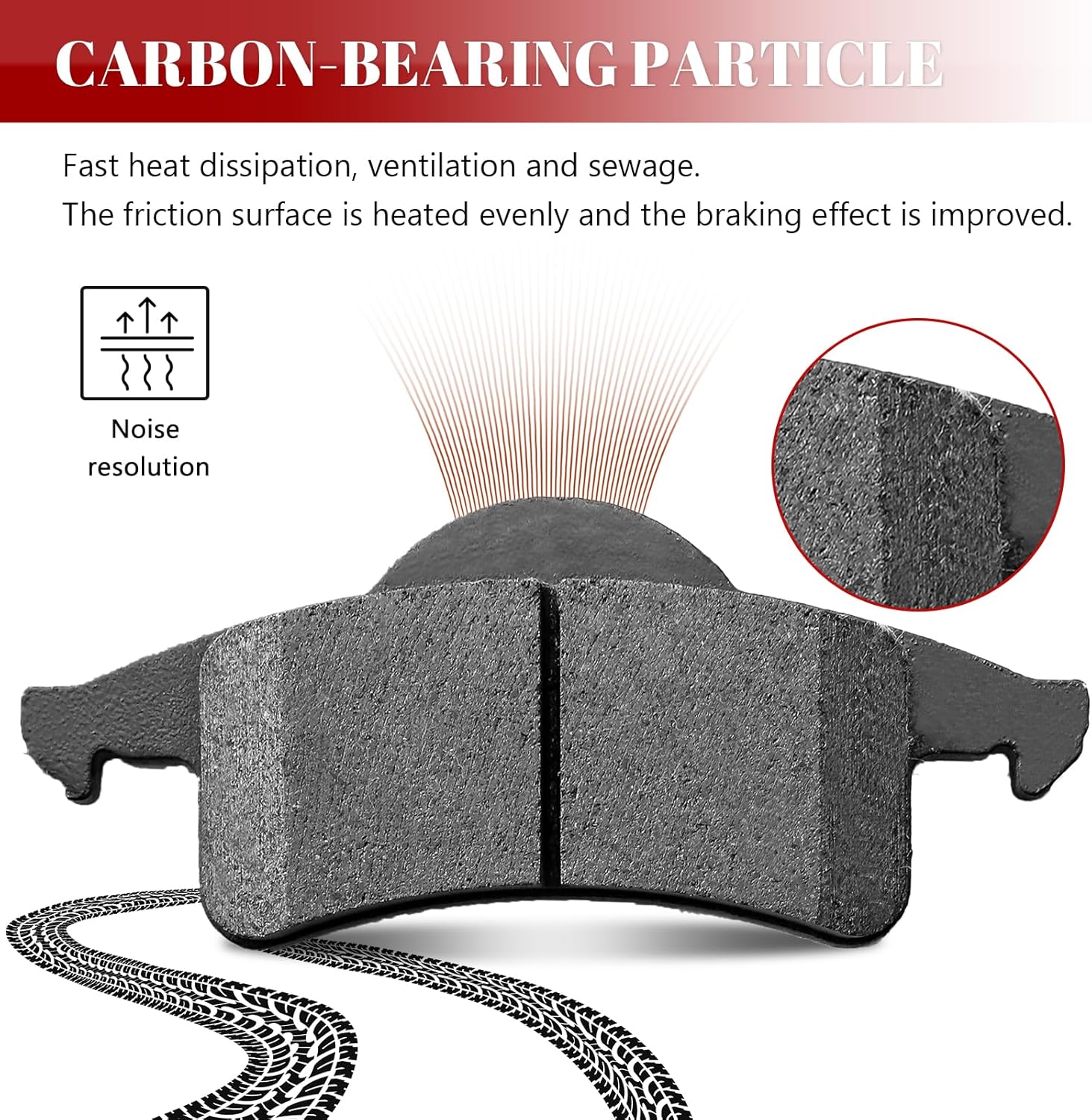 Front and Rear Ceramic Disc Brake Pads Set Replacement for 1999 2000 2001 2002 Jeep Grand Cherokee w/Ate/Teves Calipers