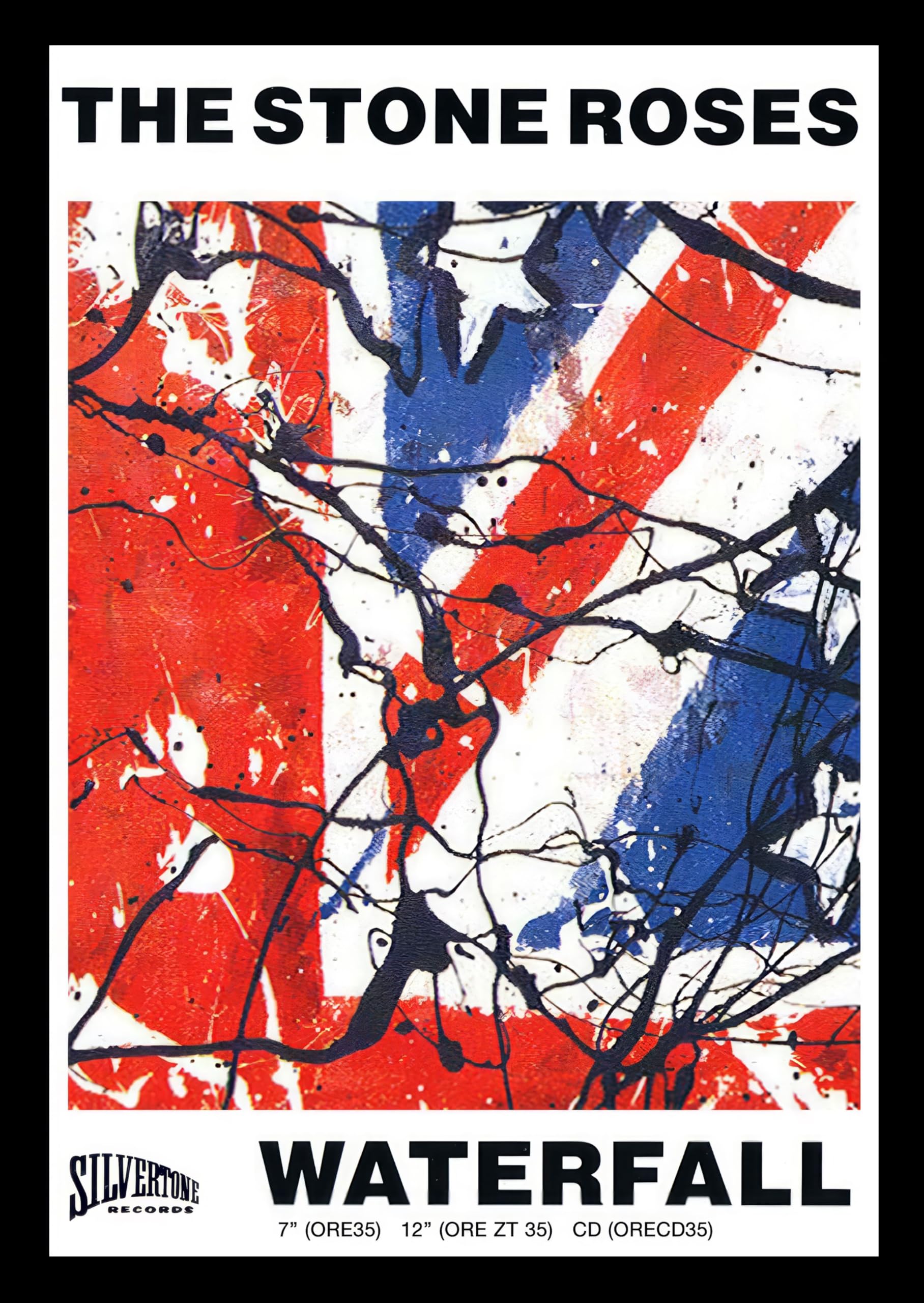 STONE ROSES The, 'Waterfall' Iconic single record cover - A3 Wall