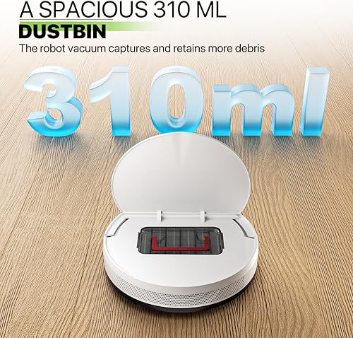 Miniatura 3 de Magshion Robot aspirador, 90 minutos de tiempo de funcionamiento y carga automática, ideal para suelos duros de pelo de mascotas de alfombras bajas,