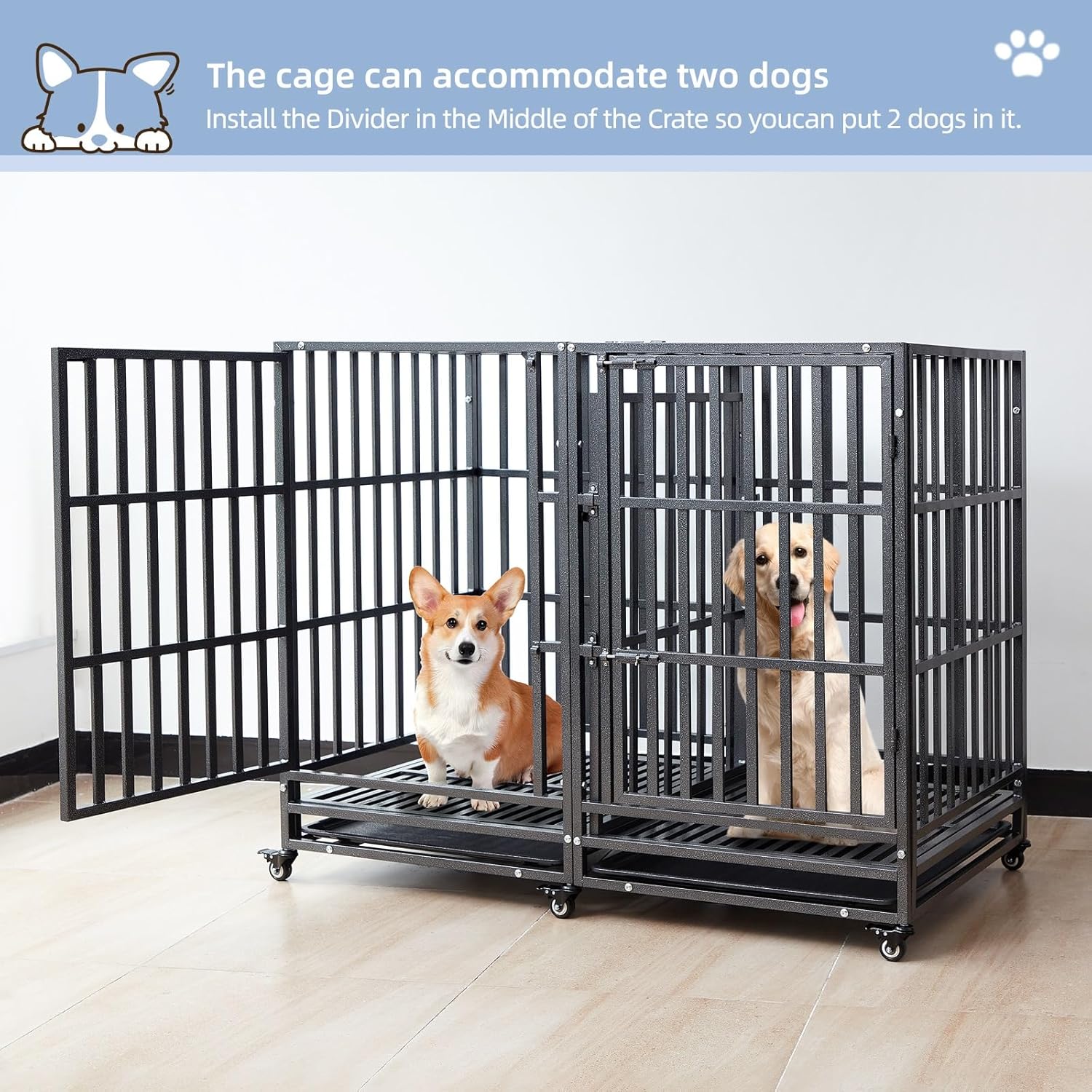 Ultimate Comfort: Review of the 54-Inch Heavy Duty Indestructible Dog Crate for XL & Medium Dogs