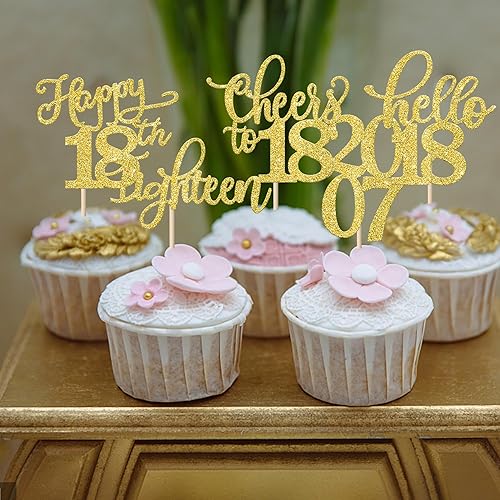 Miniatura 179 de Rsstarxi Paquete de 30 adornos para cupcakes de 15 cumpleaños con purpurina Mis Membrillo 15 desde 2010 Feliz 15º Cupcake Toppers Quince Cheers to