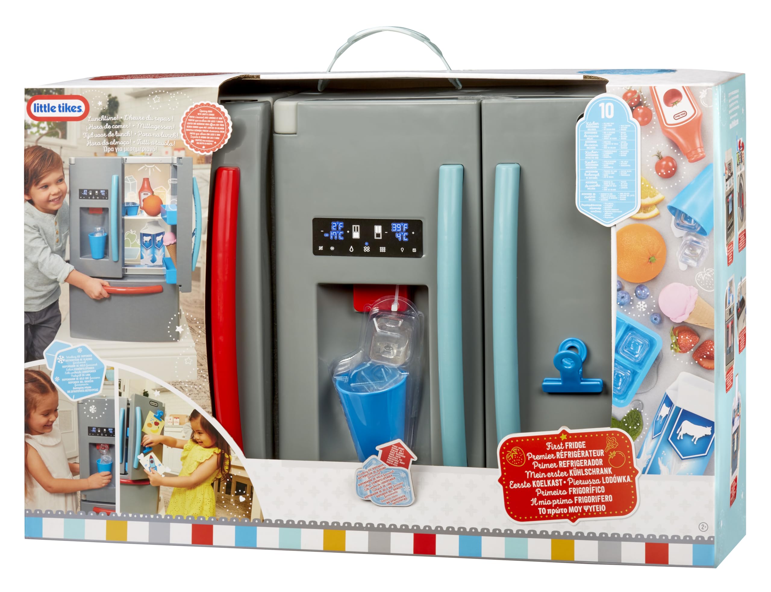 Little tikes erster Kühlschrank – Interaktiver und realistischer Kühlschrank – Mit Licht und Geräuschen – Spielzeug-Kühlschrank für Kinder