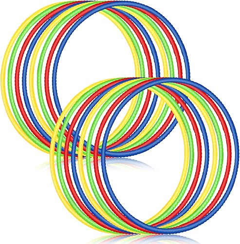 Miniatura 9 de Libima 16 piezas de aro de color de juguete para niños, aros de plástico de colores ligeros desmontables ajustables para juegos de fiesta, baile