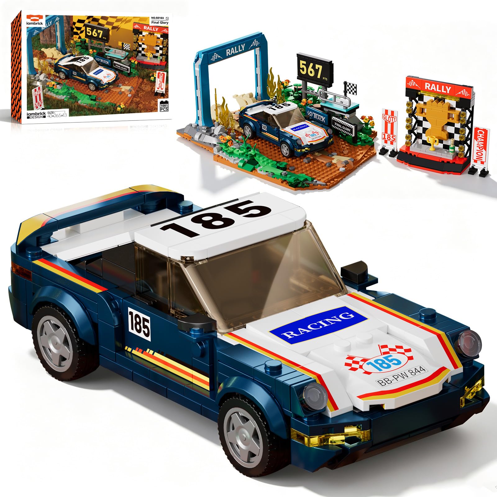 Racing Car Building Blocks Set for Adults, Supercar Model Sets 1081 PCS