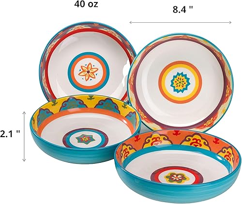 Miniatura 2 de Euro Ceramica Galicia Collection - Juego de cuencos para pasta (4 piezas)