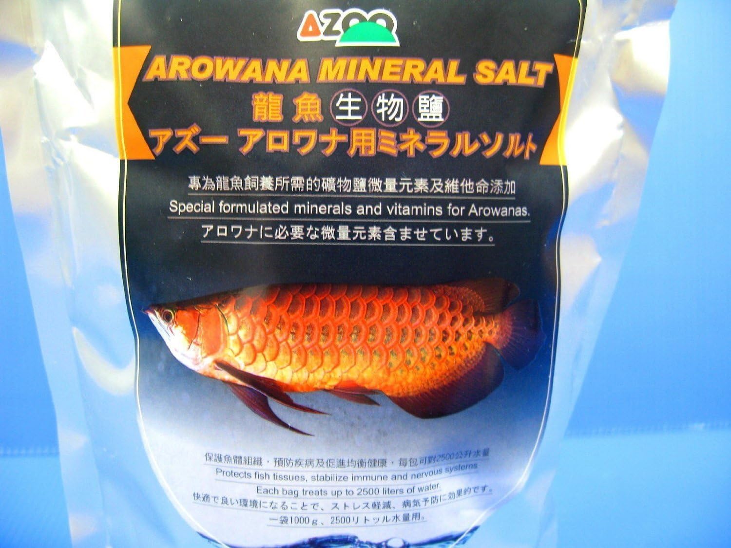 AZOO AROWANA Mineral Salt 1000g Health - ph gh Trace Vitamin Immunity Arowanas Fish