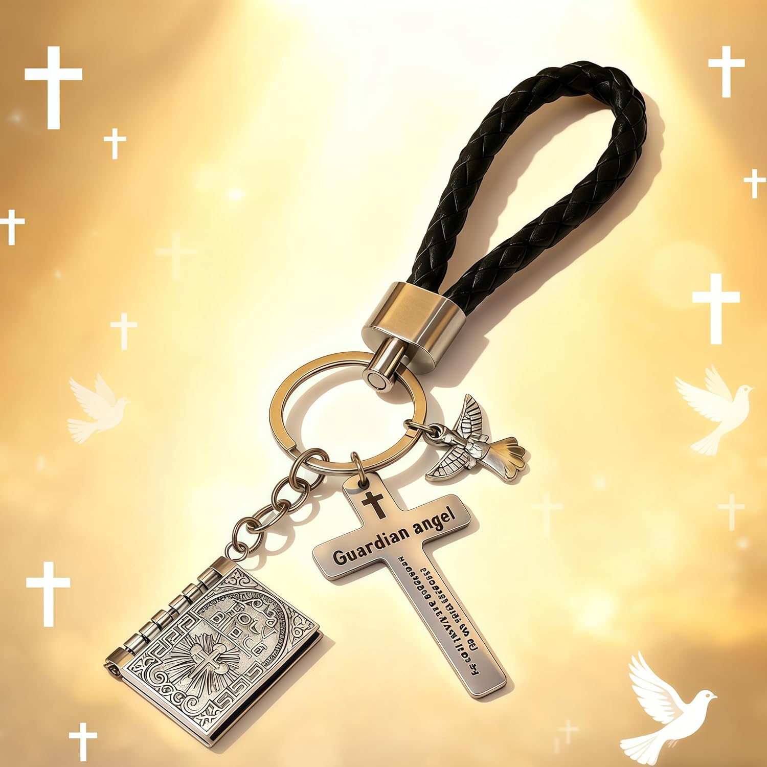 Christian Bible Keychains Religious Keychain Set Cross Bible Verse Gifts Keychain Religious Gift for Christian - Image 2