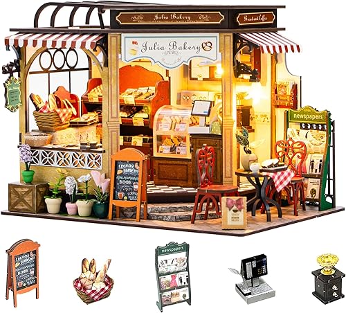 Miniatura 19 de Flever Dollhouse – Kit de casa en miniatura para bricolaje, habitación creativa con muebles para regalo romántico de San Valentín (tipo de café)