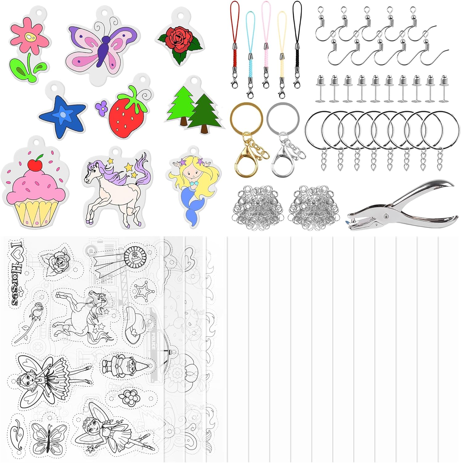 BHUCUTU 167 Pieces Shrink Paper Kit Shrink Film Sheets Kit