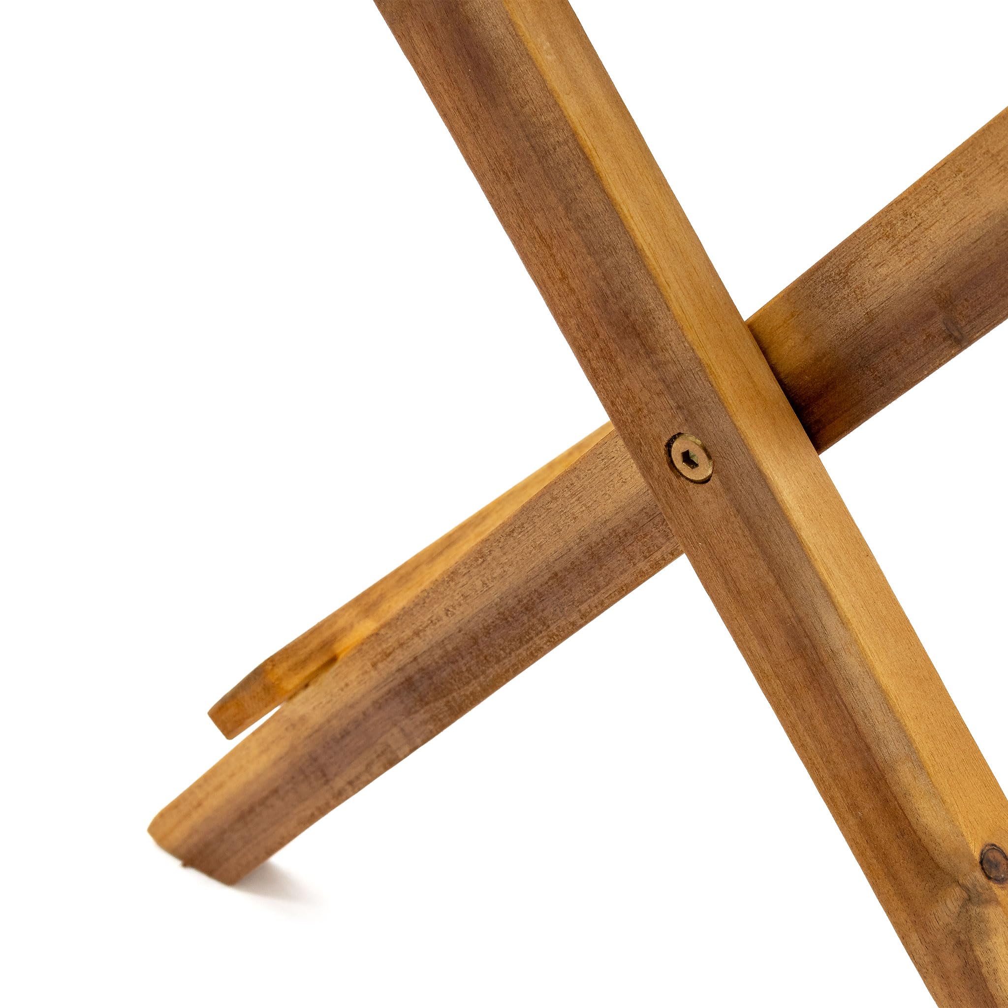 Spetebo table de jardin en acacia huilé - 50 cm - Pliante pour intérieur et extérieur - D'appoint pour balcon, terrasse, jardin - Bistrot massive