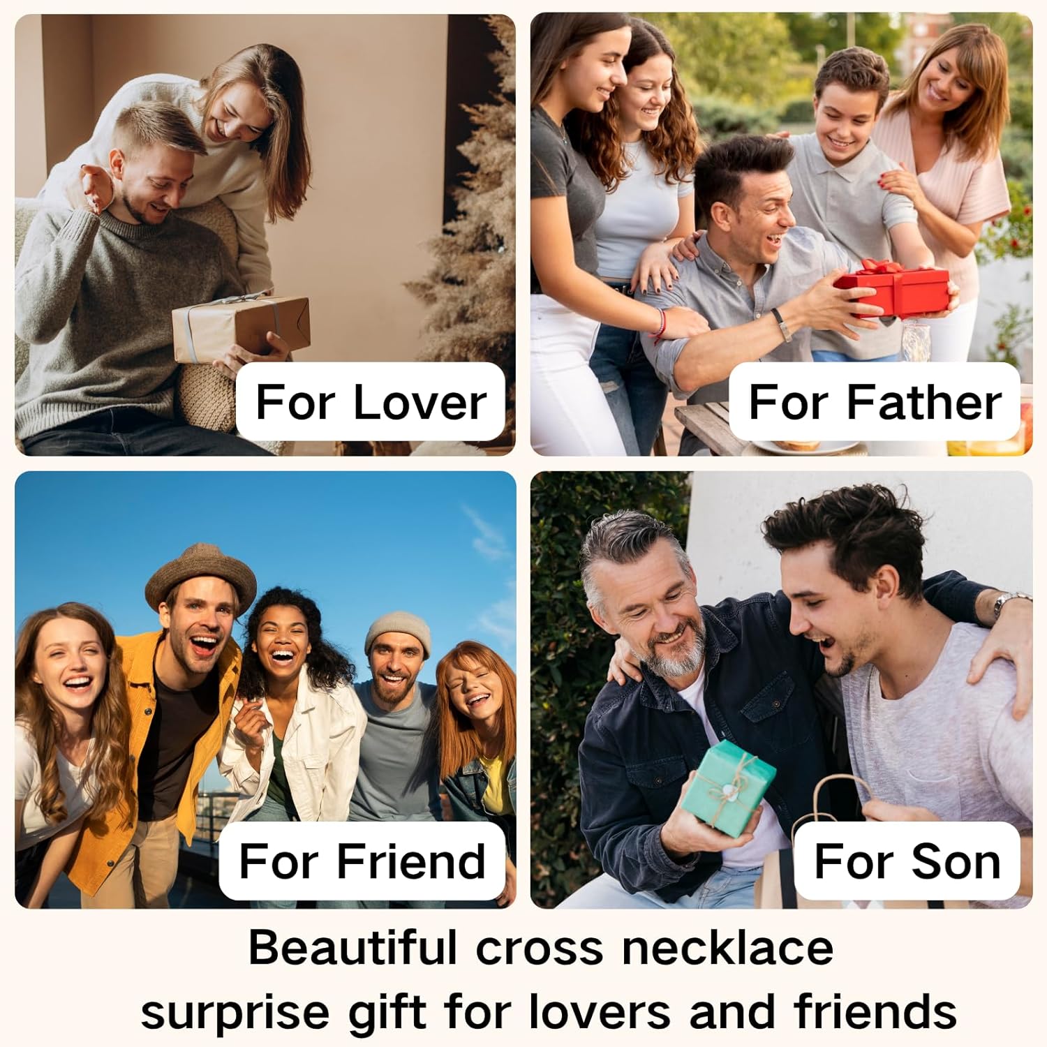 Wooden Cross Necklace for Men, Hand Polished Ebony Inset In Black Stainless Steel Christian Mens Cross Pendant Wood, 24" Round Box Chain - Image 6