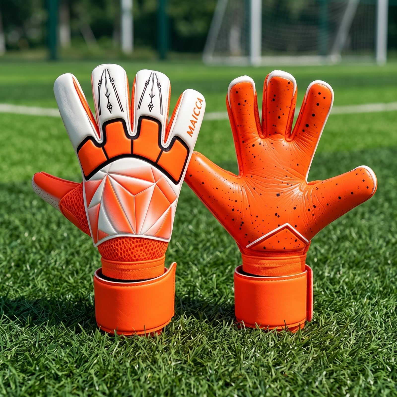 Baoblaze Guantes de Guantes de Arco Guantes de Fútbol Guantes de Portería Guantes Deportivos con Ajuste Ceñido de Cinco Dedos y Agarre Seguro Palma