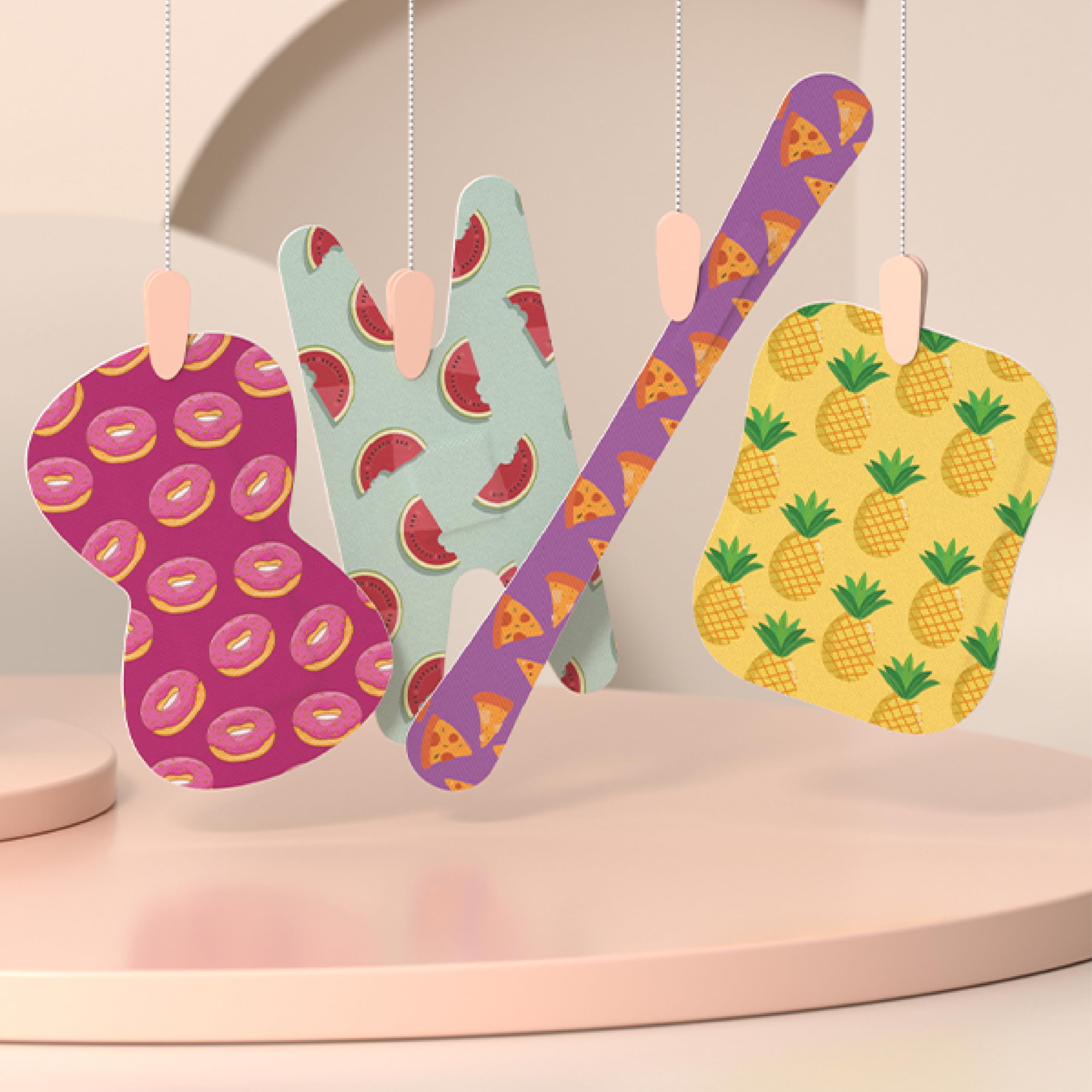 Wild Stripes Set di Cerotti Impermeabili I Finger Flexi Food I Delicati Sulla Pelle I Forma Ergonomica I Protezione 24 Ore I Resistenti All'Acqua per Doccia I 20 Unità