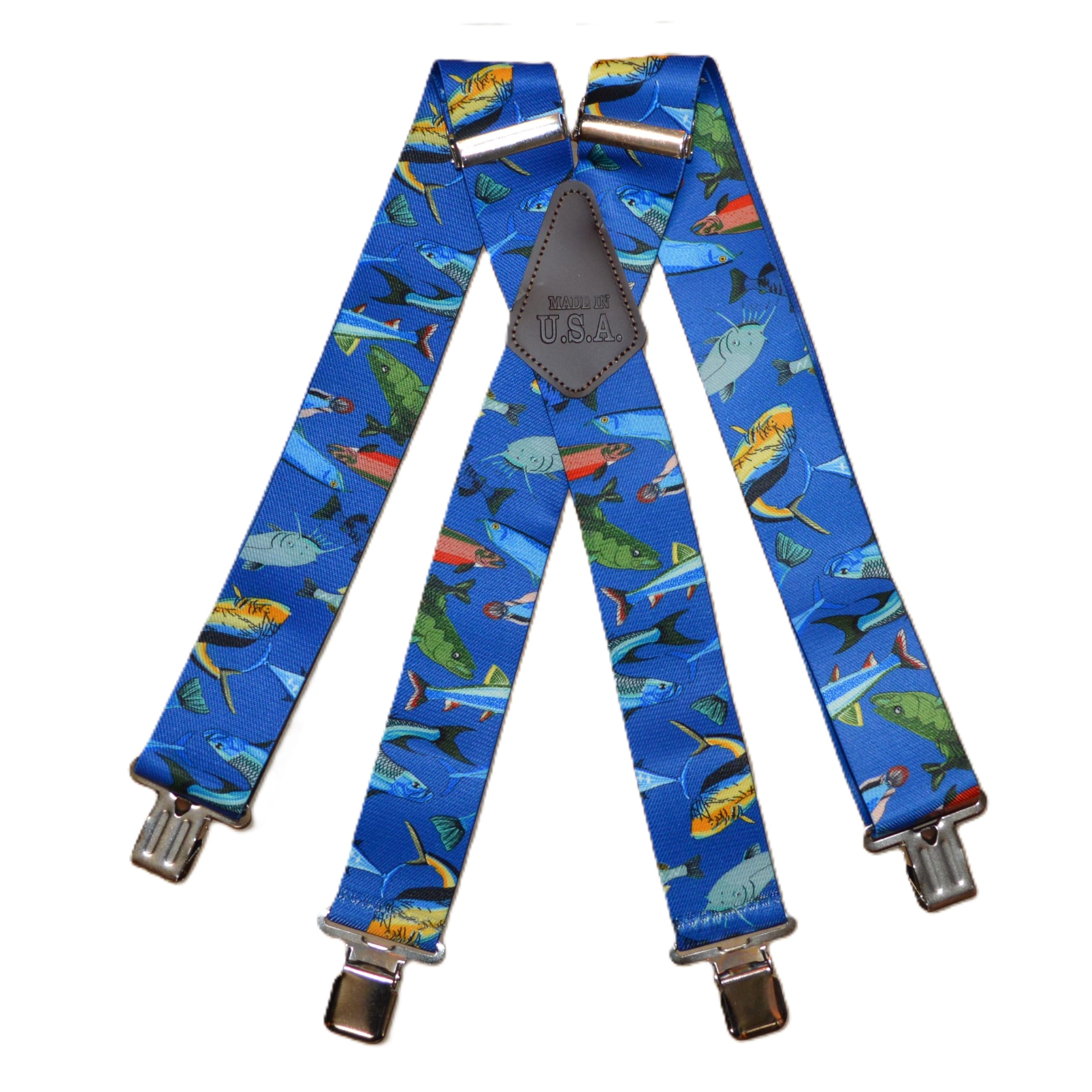 Fishing Design Braces Brimarc Blue Brimarc Onesize Fisherman Work Braces 2"/50Mm