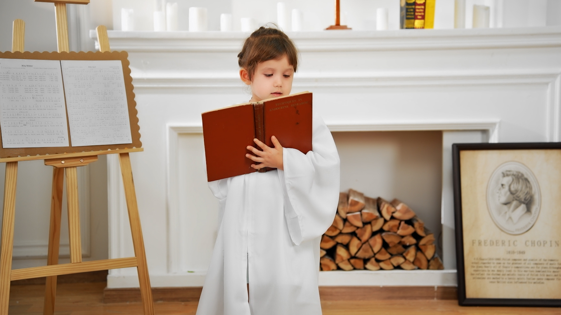 Túnicas para coro infantiles blancas para graduación unisex miniatura 7