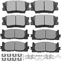 Vista 20 de SCITOO - Juego de pastillas de freno de disco de cerámica delanteras y traseras
