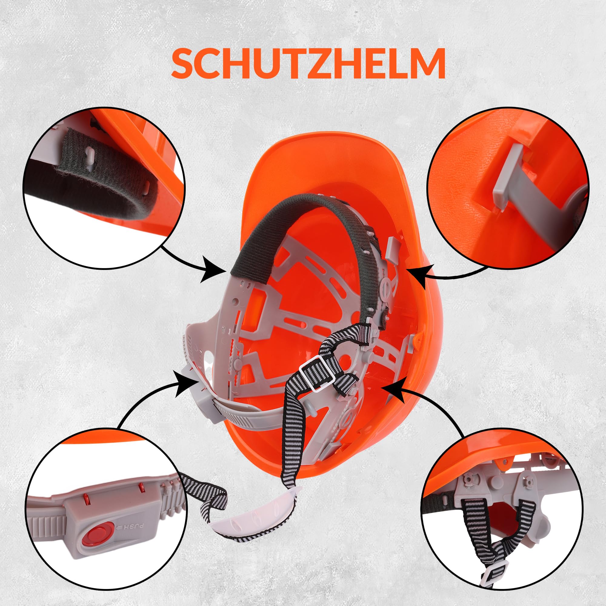 Casque De Chantier De Sécurité – Couleurs Vives (jaune, Rouge, Bleu…) – Taille Réglable – Norme CE – Pour Construction, Travaux