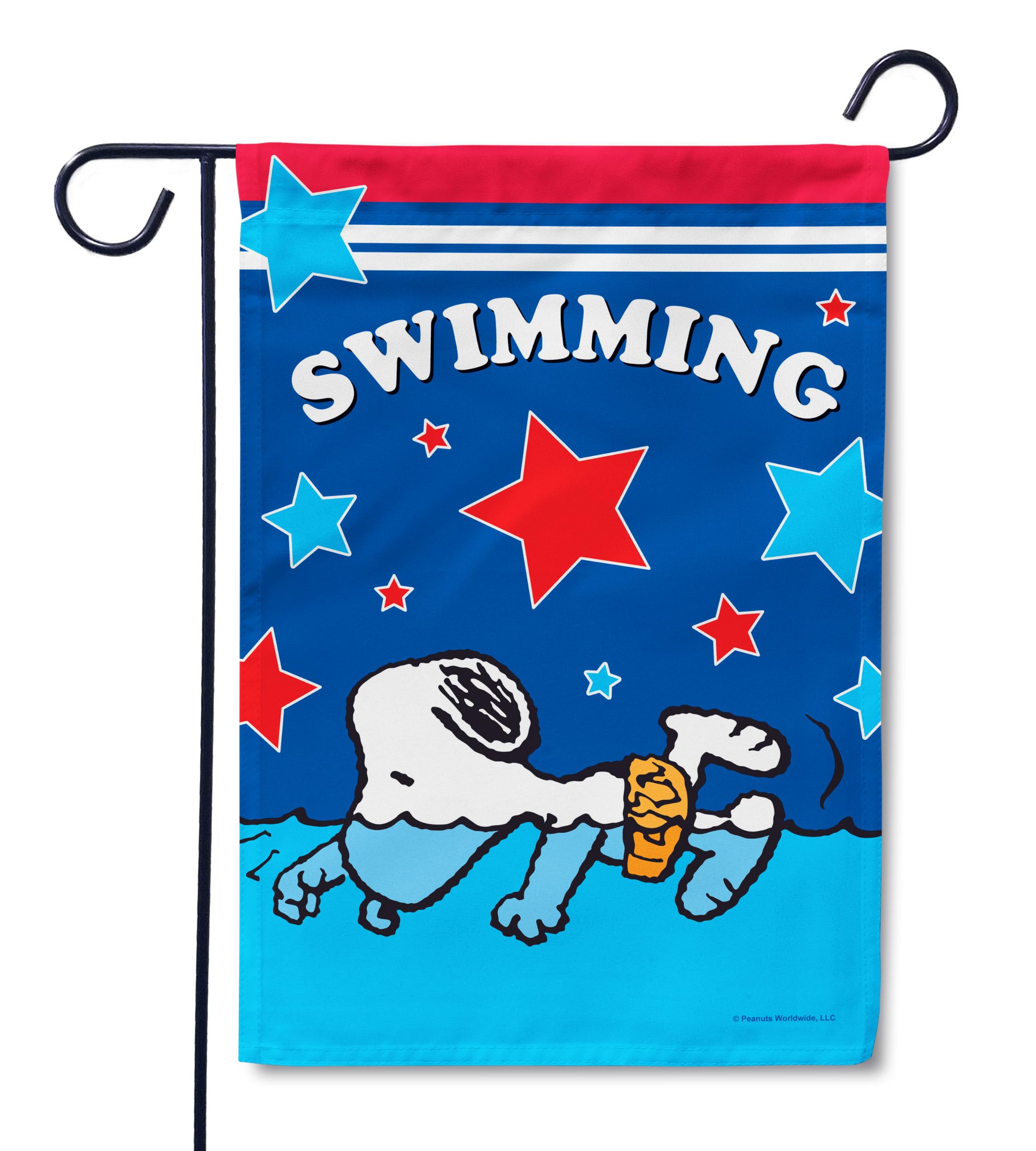 ★短い板お探しの方　ZUMA COLORFLAGE 125cm Amazon.com : Flagology, PEANUTS® Swimming Snoopy – Garden Flag 12
