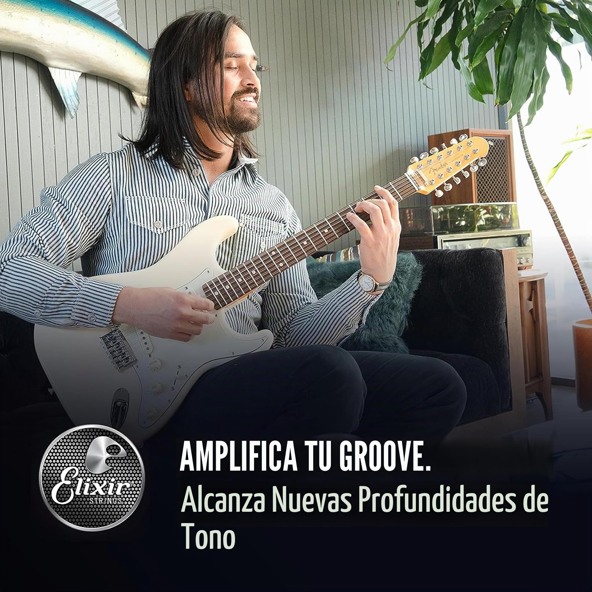 Elixir Cuerdas Nanoweb para guitarra eléctrica, 3 unidades, Light (10-46)