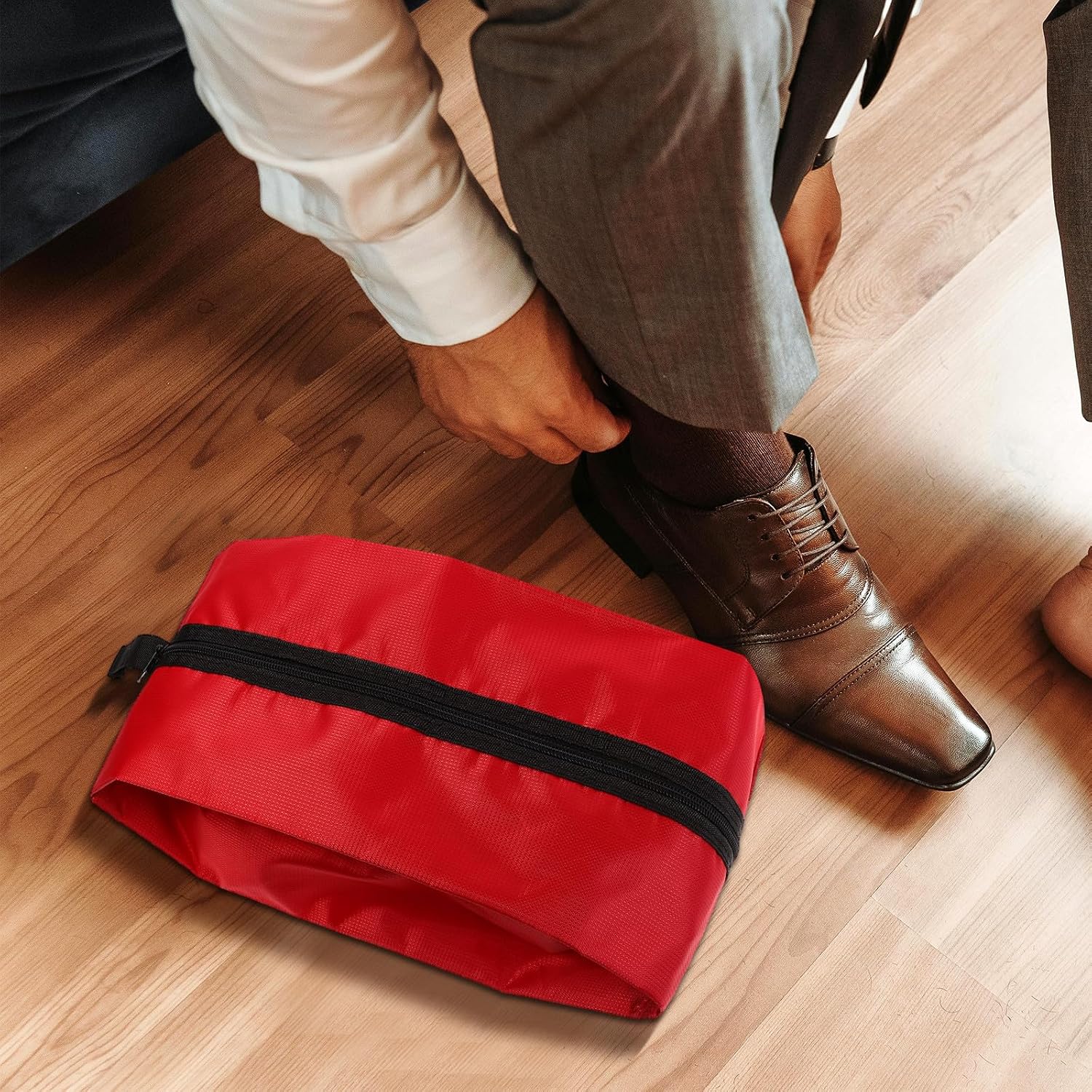 Didiseaon 2pcs Travel Shoe Dust Bags with Handle Portable Shoe Storage Bags for Travel Luggage Dustproof Organizer Pouches for Men and Women