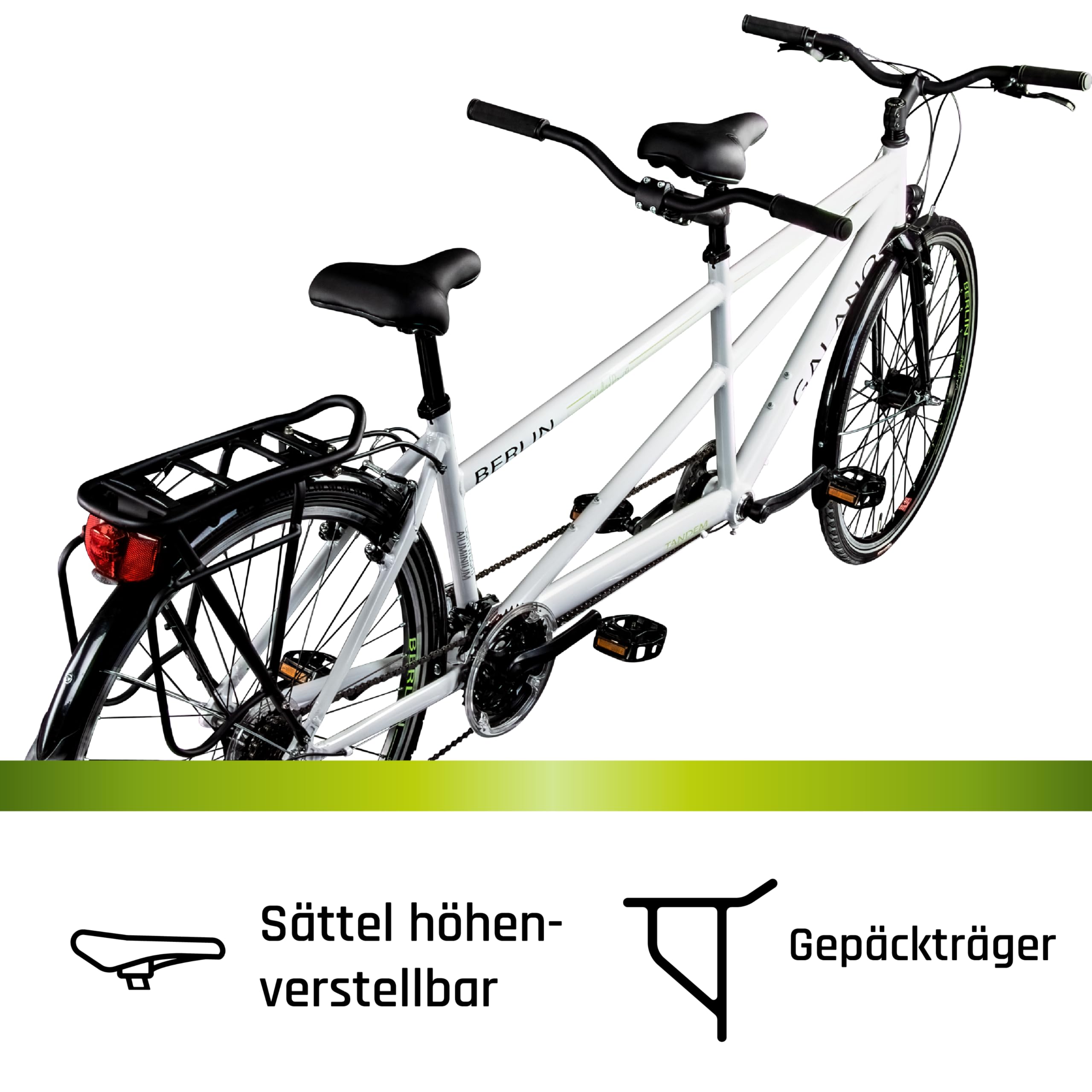 Galano Tandem Fahrrad 2 Personen Trekkingrad 21 Gang ab 150 cm Trekkingfahrrad Damen und Herren 28 Zoll mit StVZO Beleuchtung Berlin