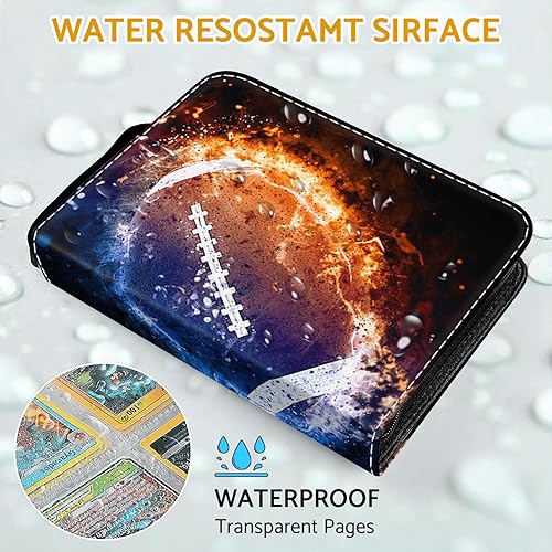 Miniatura 3 de Carpeta de tarjetas de fútbol, carpeta de tarjetas comerciales deportivas de 9 bolsillos, 50 carpetas extraíbles, tarjeteros de fútbol para