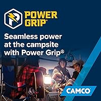 Vista 7 de Camco PowerGrip - Adaptador para cámper y caravana, cuenta con una conexión macho de 15 amperios (NEMA 5-15P) y hembra de 30 amperios (NEMA TT-30R)