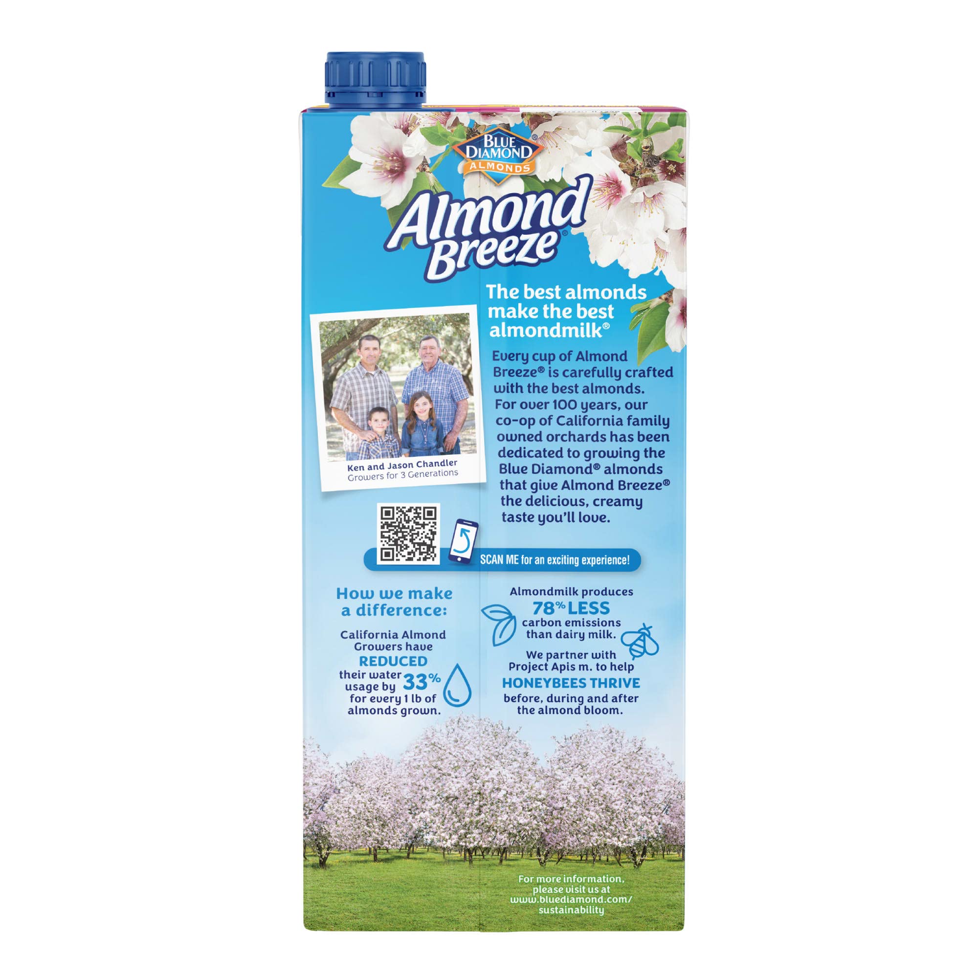 Almond Breeze Dairy Free Almondmilk, Unsweetened Original, 32 FL OZ