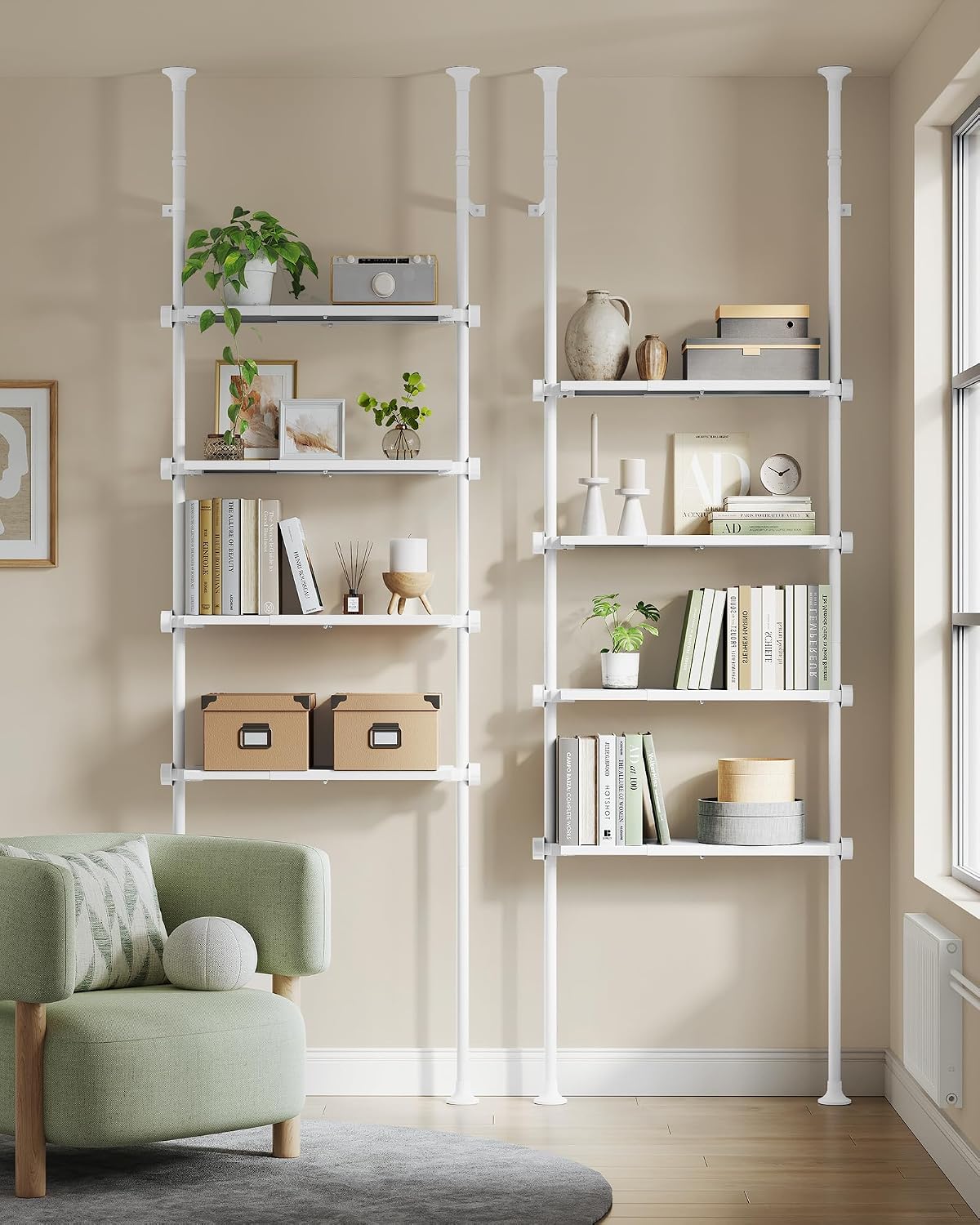 Relaxed Rack SONGMICS Tension Rod Storage Rack User Manual