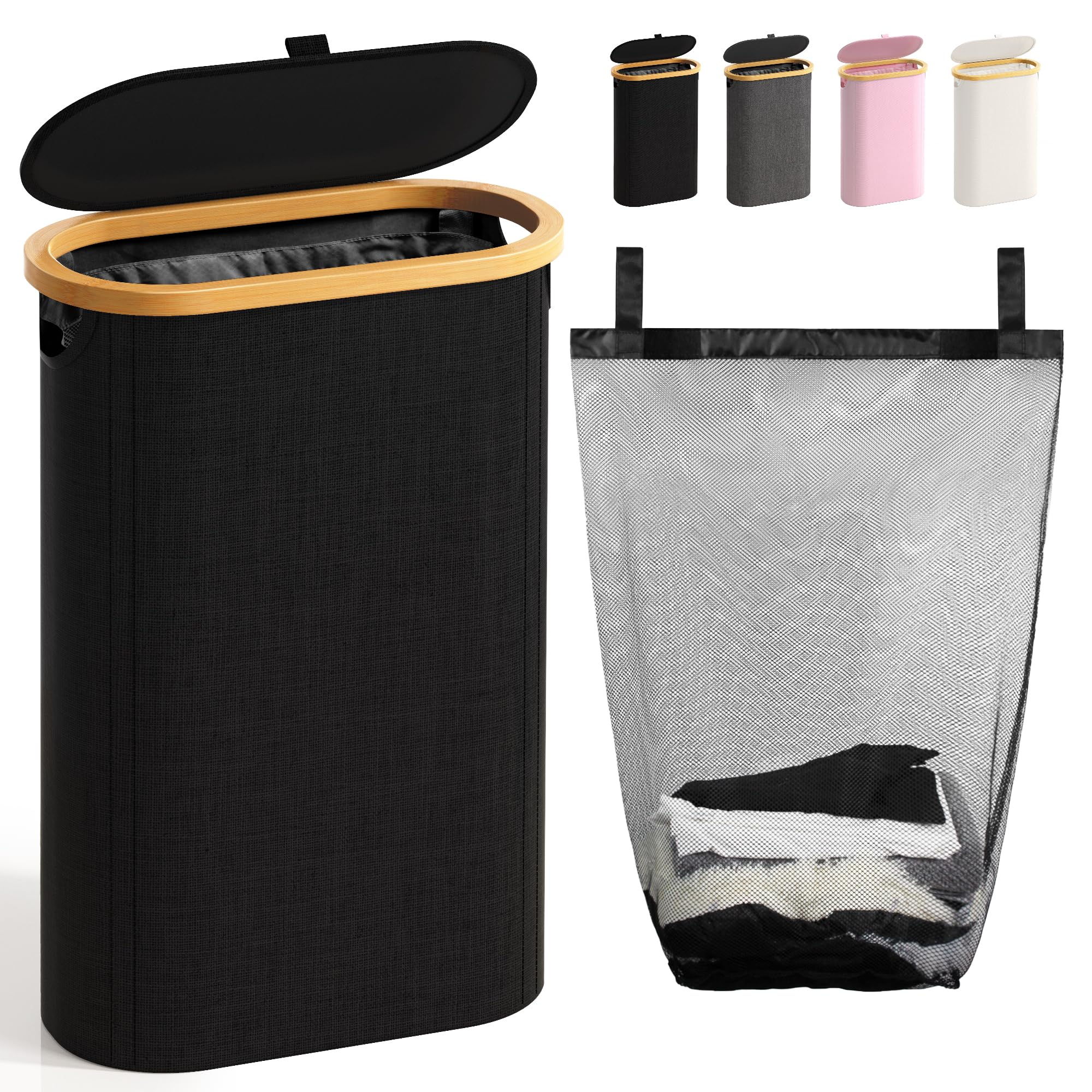 Bathola 60L Slim Laundry Hamper