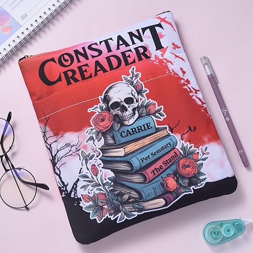 Miniatura 4 de Stephen King - Funda de libro de tela impermeable para lector constante, fundas acolchadas con cremallera, regalos Bookish para Kindle, funda