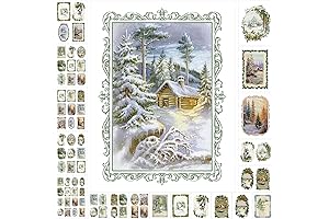 20 Pcs Decoupage Paper 8.3&quot; x 11.2&quot; Christmas Winter Landscapes PaperRetro