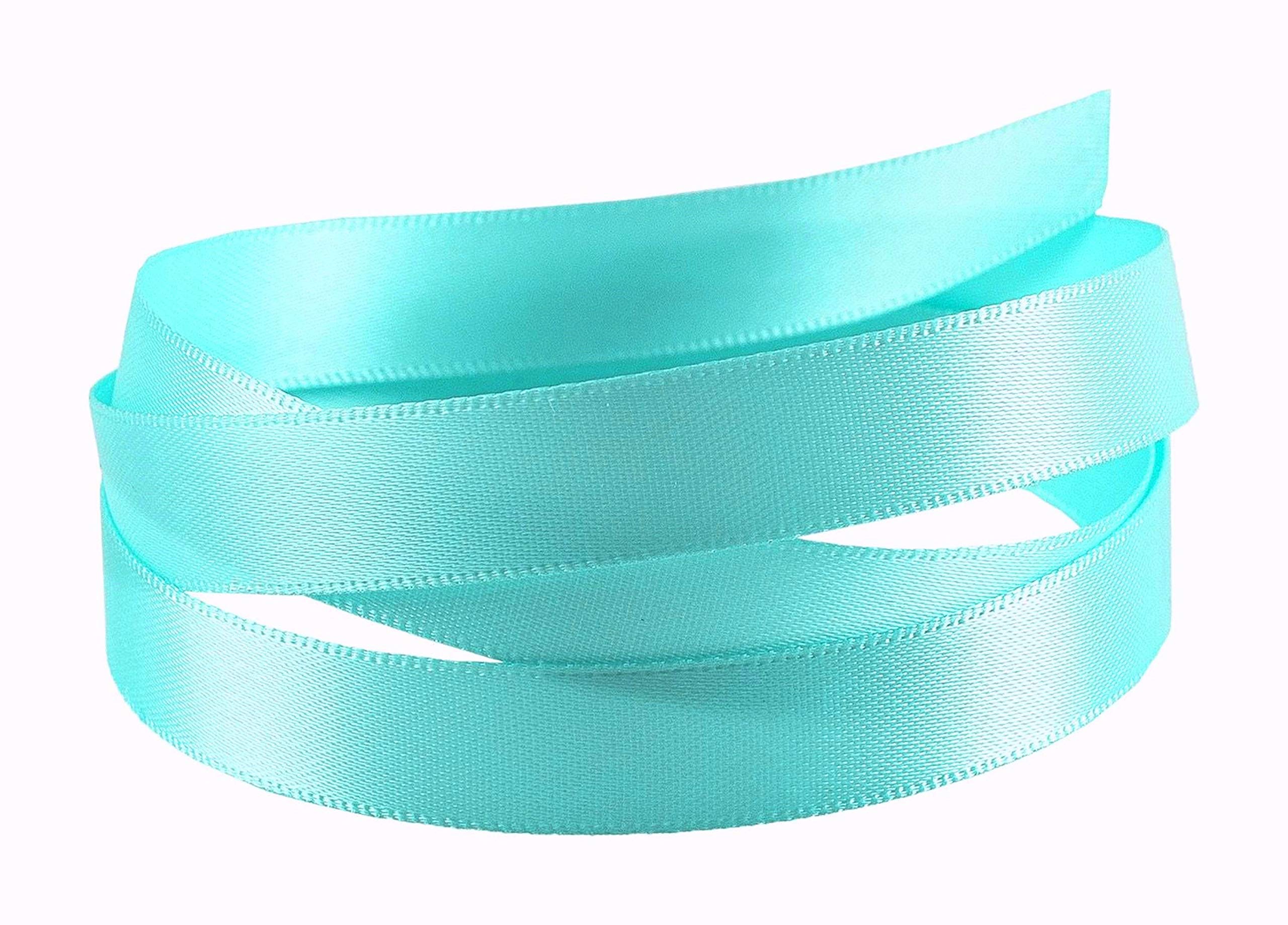22 Meters Gift Wrap Ribbon, Ribbons for Gift Wrapping, Christmas Ribbon, Gift Wrapping Ribbon for Crafting, Wedding Party Decors (Aqua)