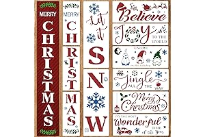 BORAMDO Christmas Stencils for Painting on Wood - "Joy to the World"