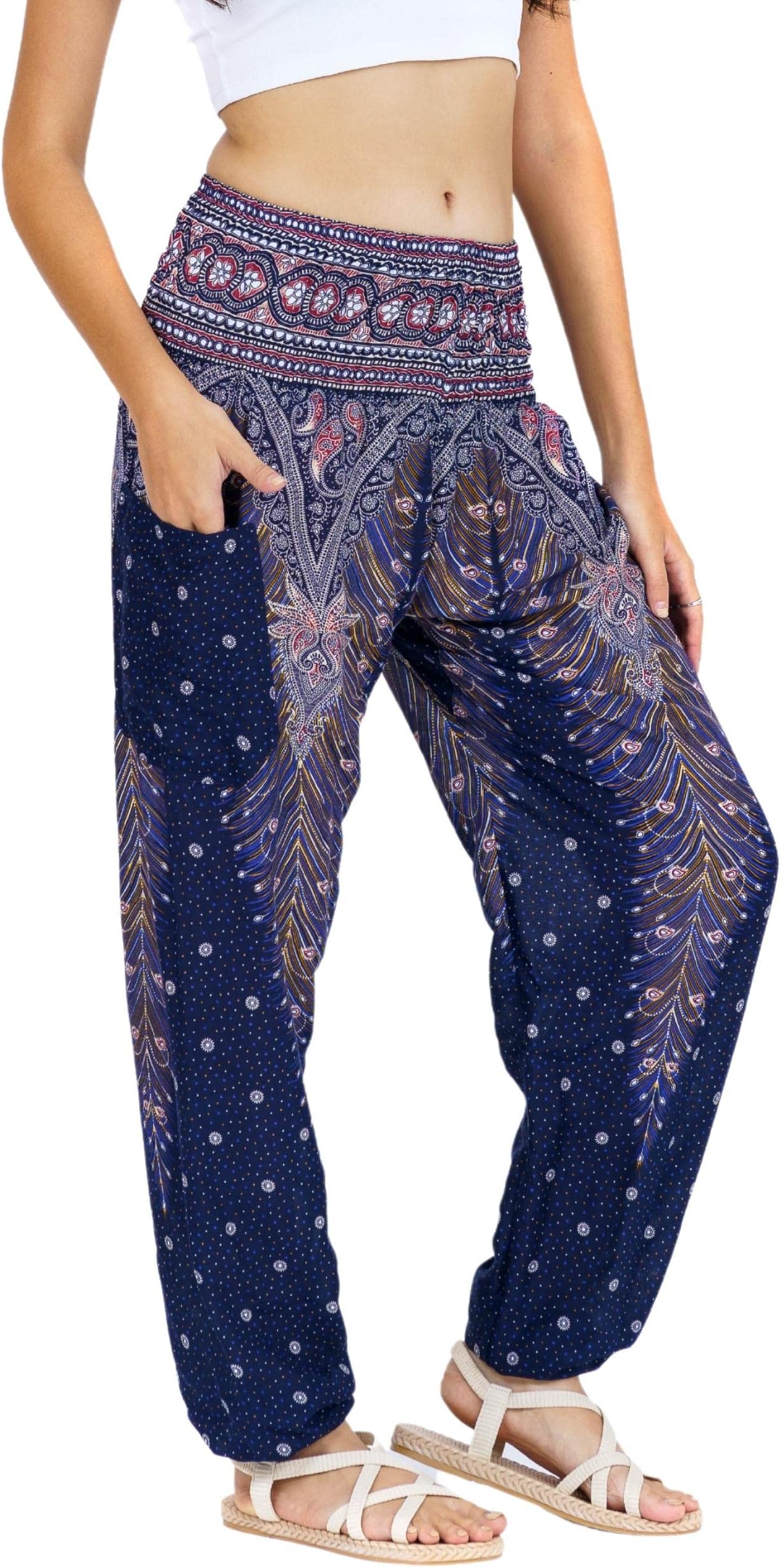 Lofbaz Harem Pants for Women Yoga Boho Hippie Clothing Womens Palazzo Bohemian