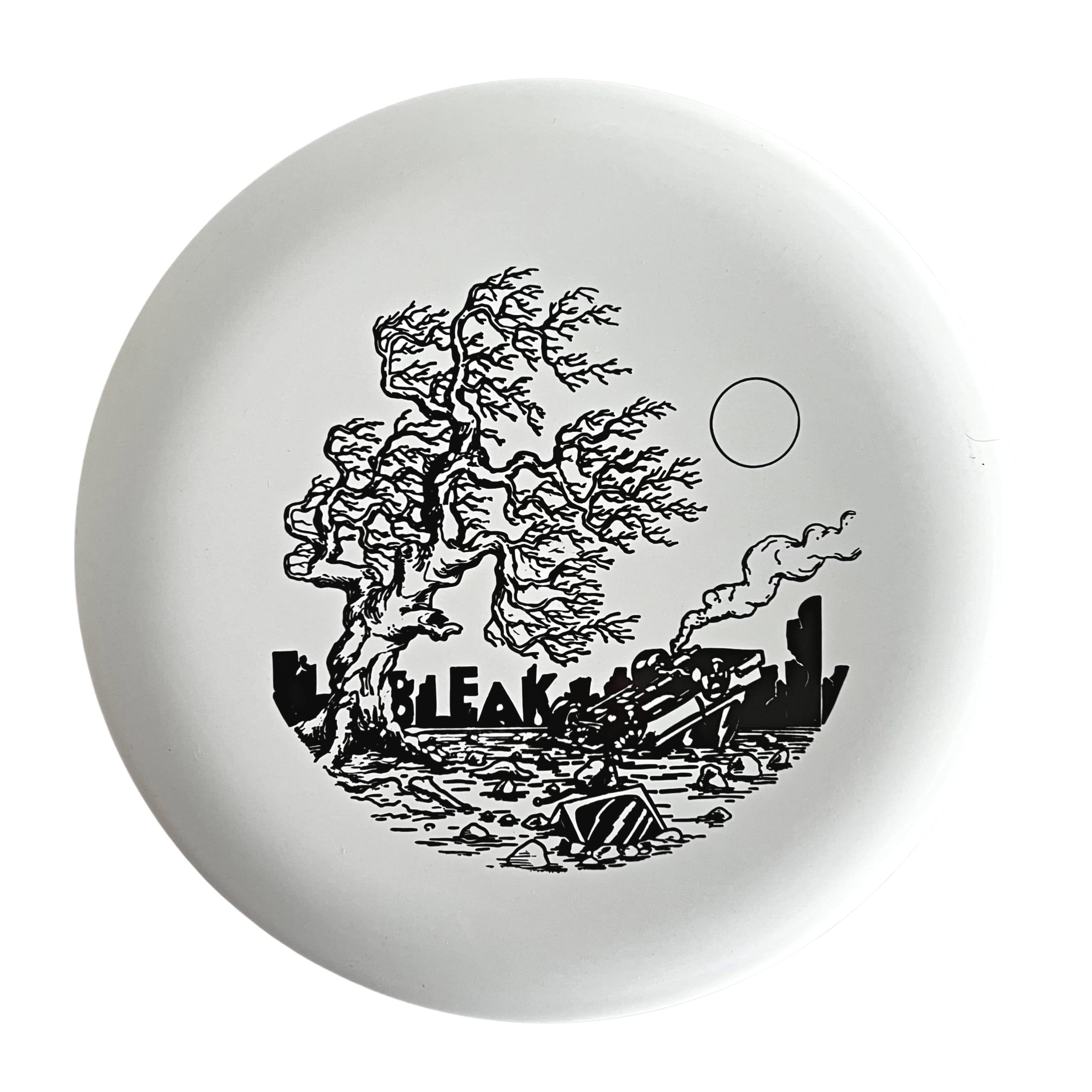 DOOMSDAY DISCS Bleak Disc Golf Straight Putter in Ration Plastic (White)