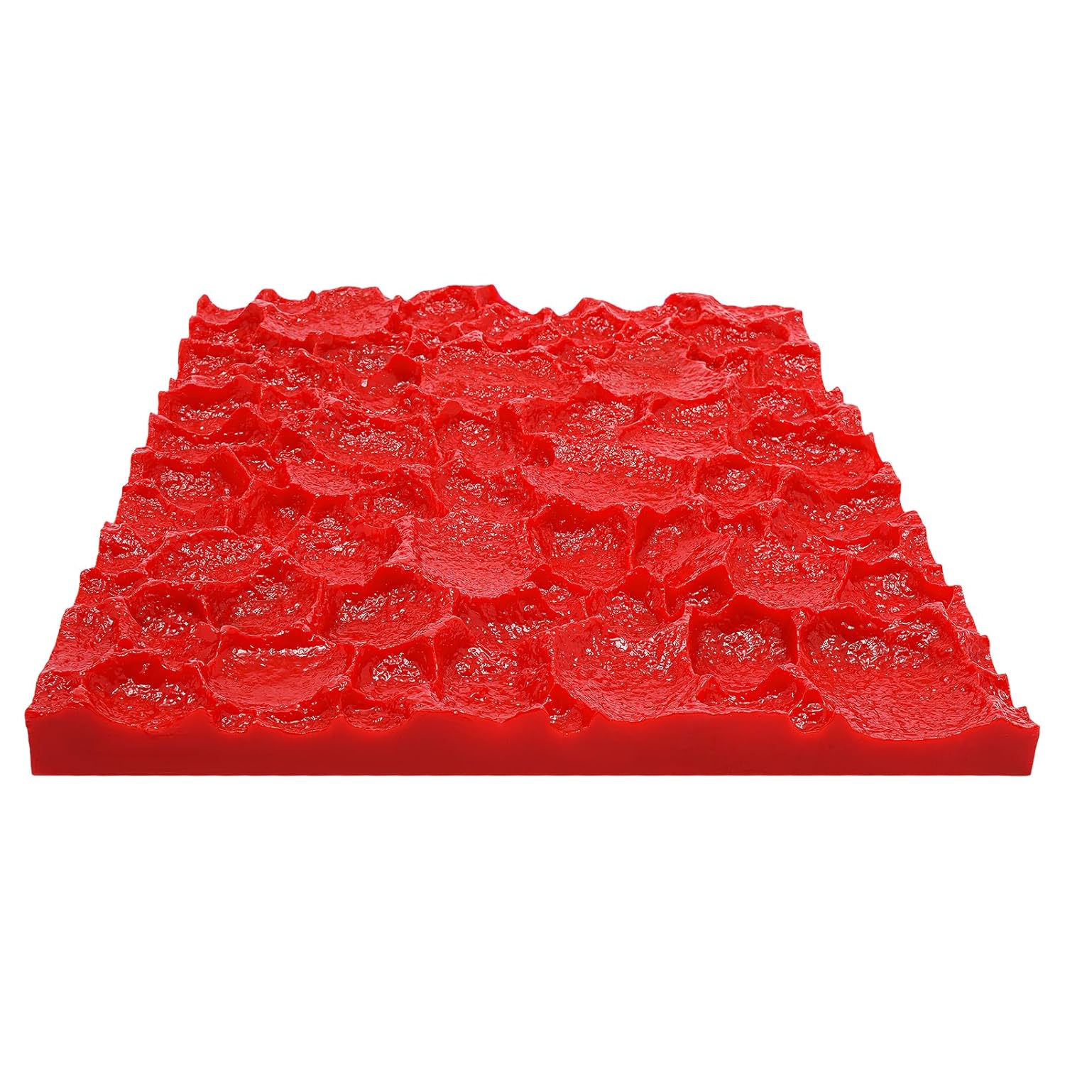 Concrete Stamps Mats, 22.83 * 17.13 Inches Concrete Stamps Mats Set, Manual Operation Stamping Molds for Courtyard Paths, Driveways, Sidewalks, Red & Black