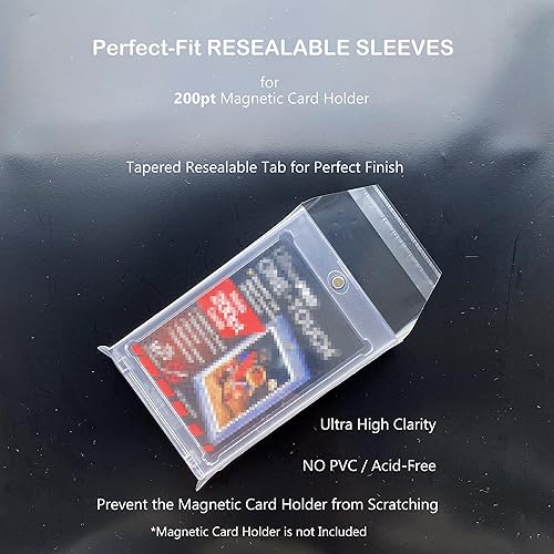 Miniatura 8 de Rayvol Resealable Team Bags for 35PT Magnetic Card Holders, Exact Fit Sleeves for 35 PT Card Holders (300 Count)