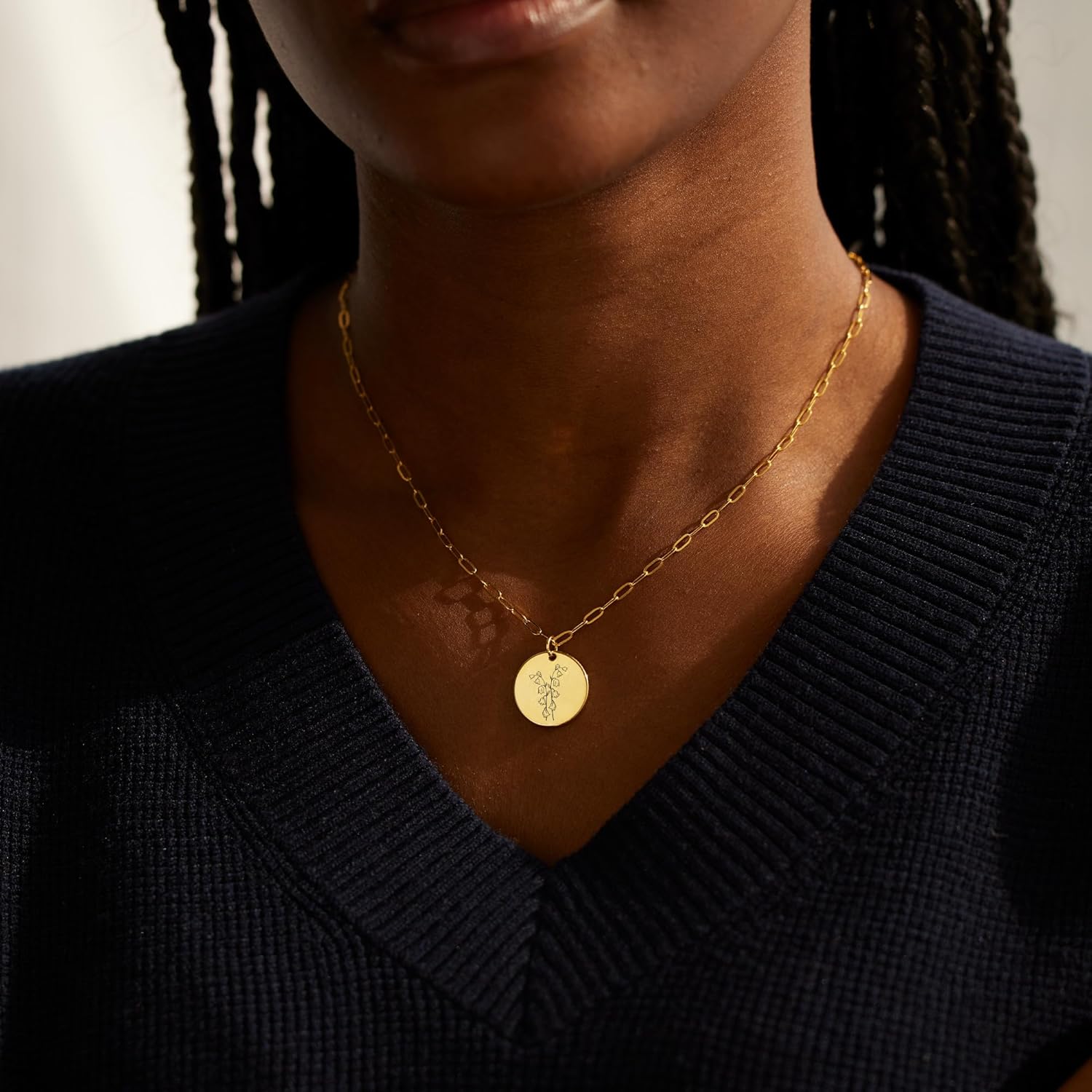 STORYJEWELLERY Birth Flower Necklace, Dainty Charm Necklace for Women, Trendy Flower Jewelry, Gifts for Women - Image 5