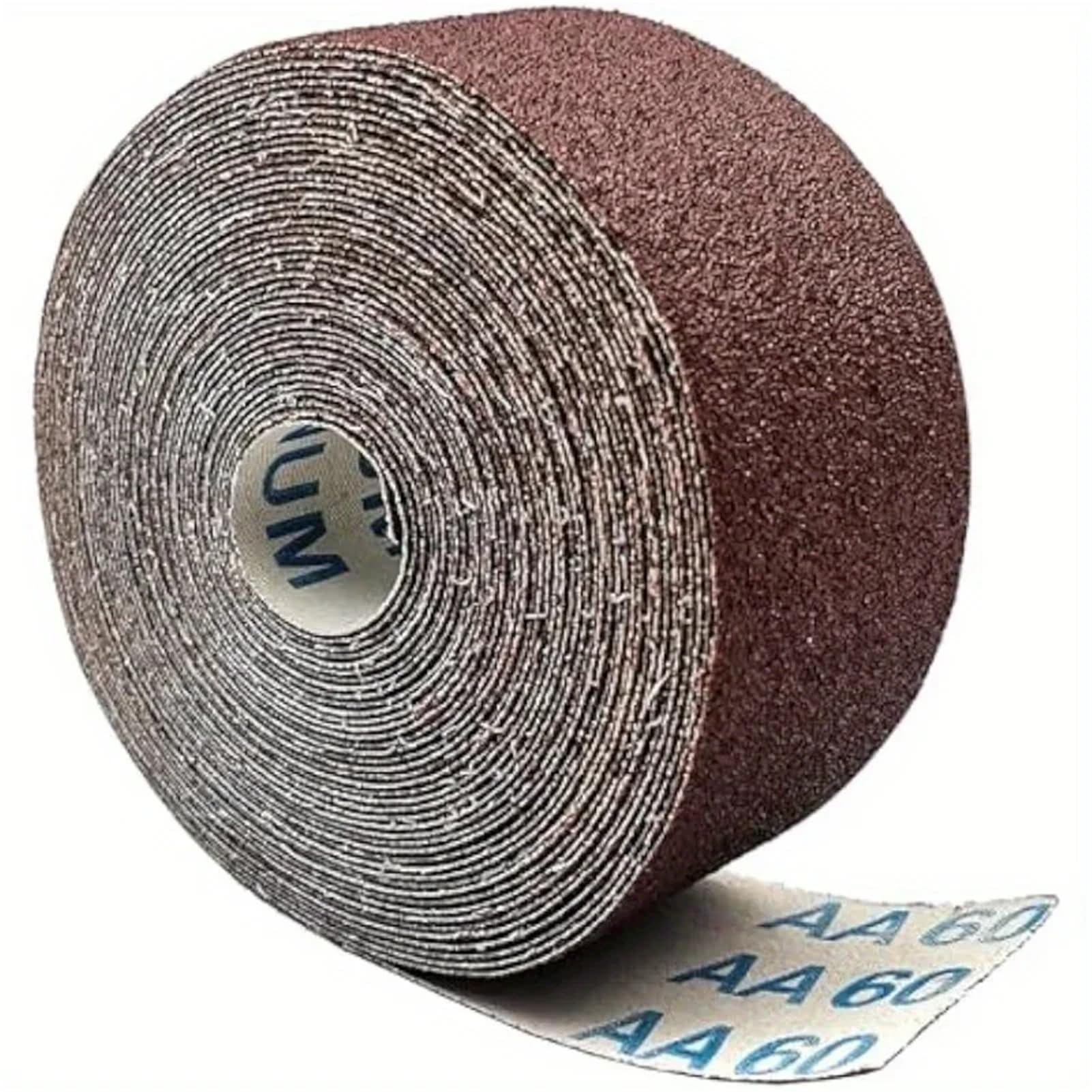 Rotolo di carta vetrata abrasiva in tela smeriglio da 2" x 32,8 piedi for mobili in legno e metallo(400 Grit)