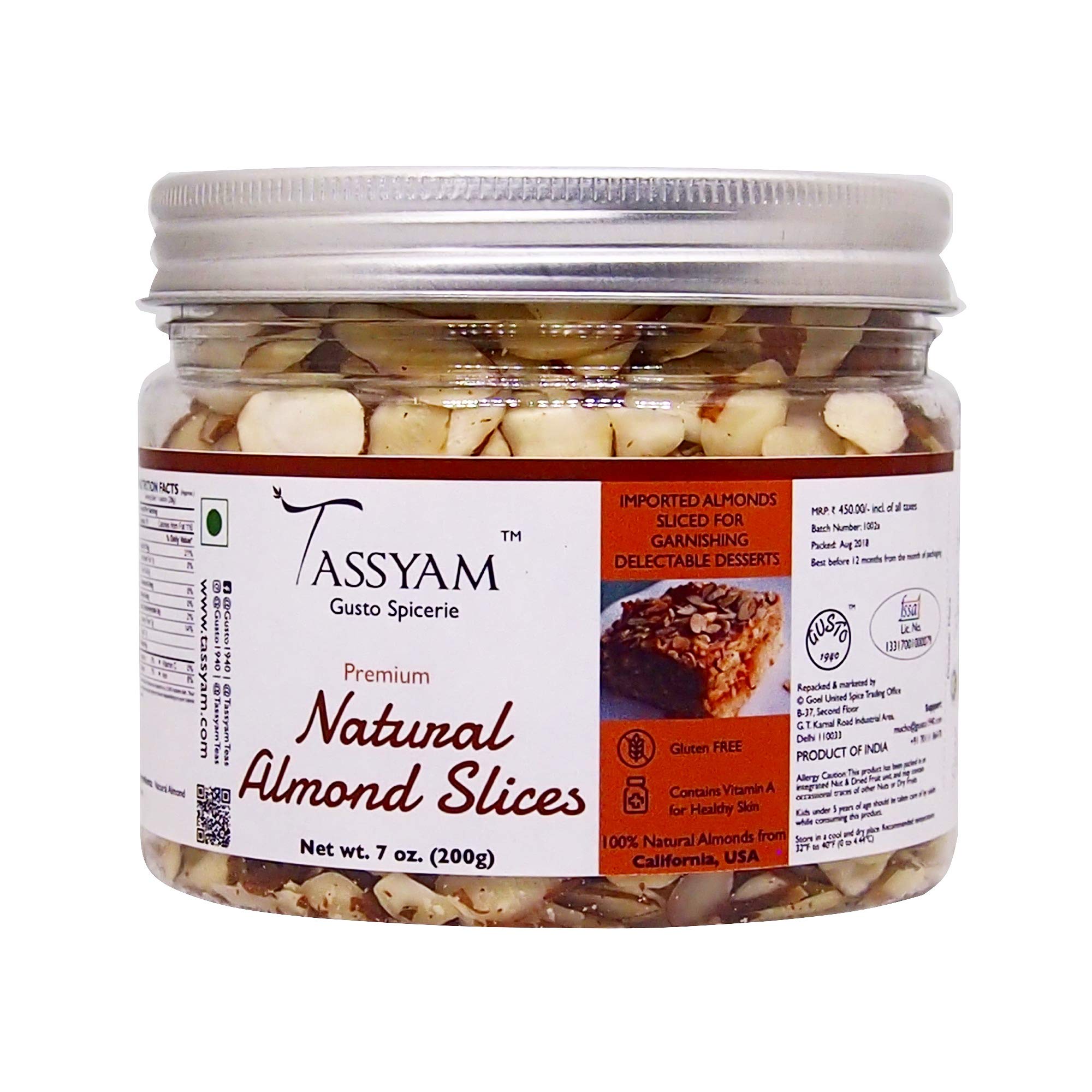See full amazon price history chart for Tassyam Natural Almond Slices, 200g Premium Jar Tassyam Natural Almond Slices, 200g Premium Jar (B07H1C5W8D) Amazon Price History, Amazon Price Tracker