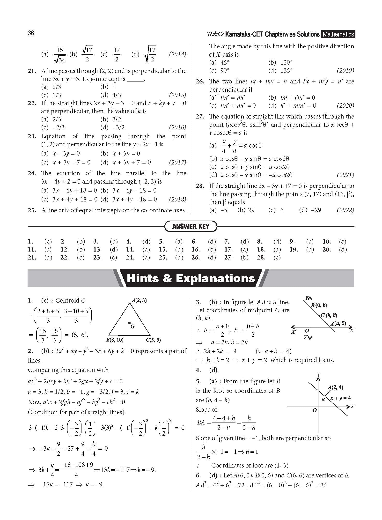 MTG 15 Years Karnataka CET Chapterwise Solutions Mathematics - Karnataka CET Engineering Entrance Exam Books 2023 2