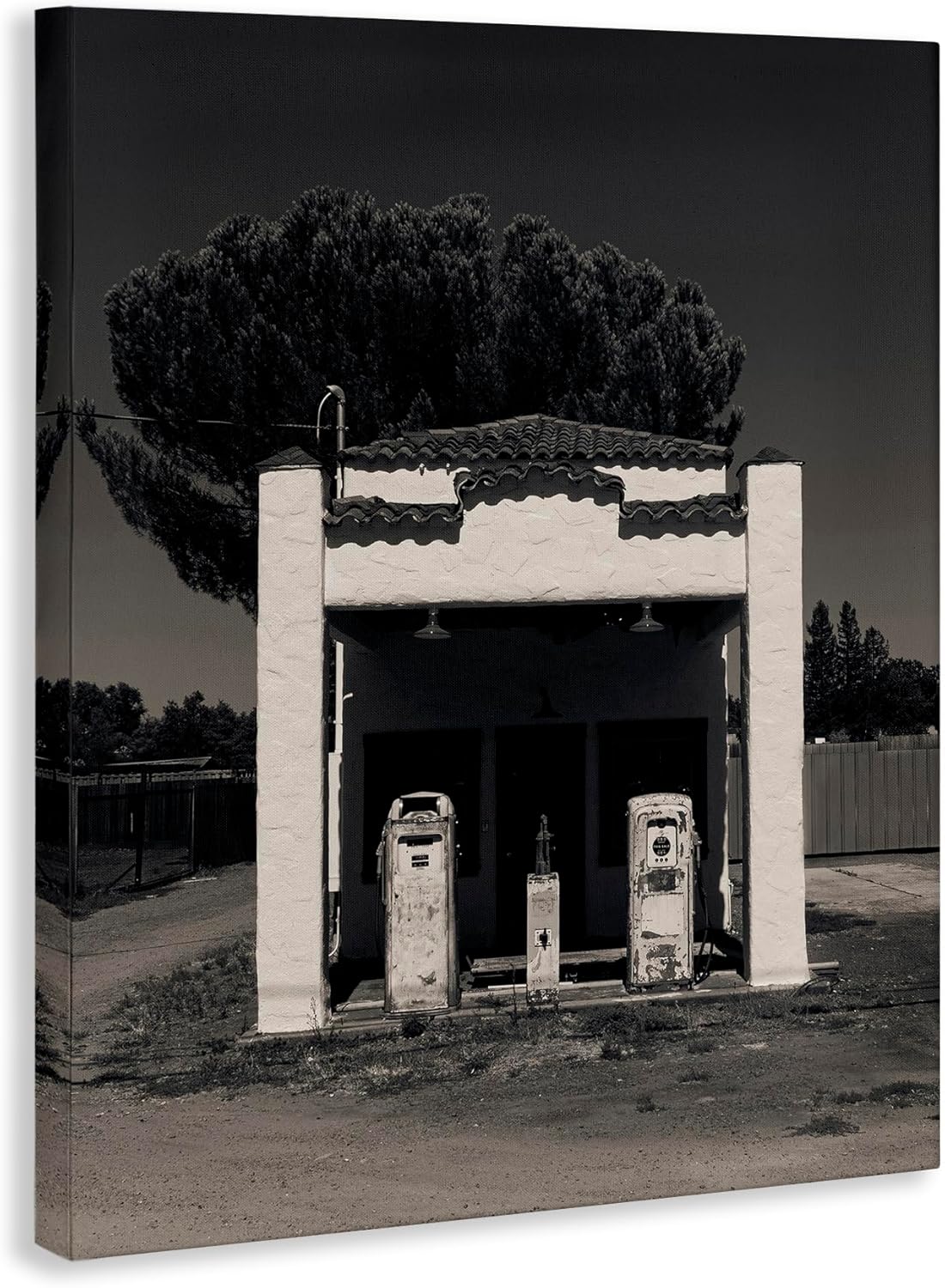 Stupell Industries Ancient Service Station Photograph Canvas Wall Art Design by Jadei Graphics, 30 x 40