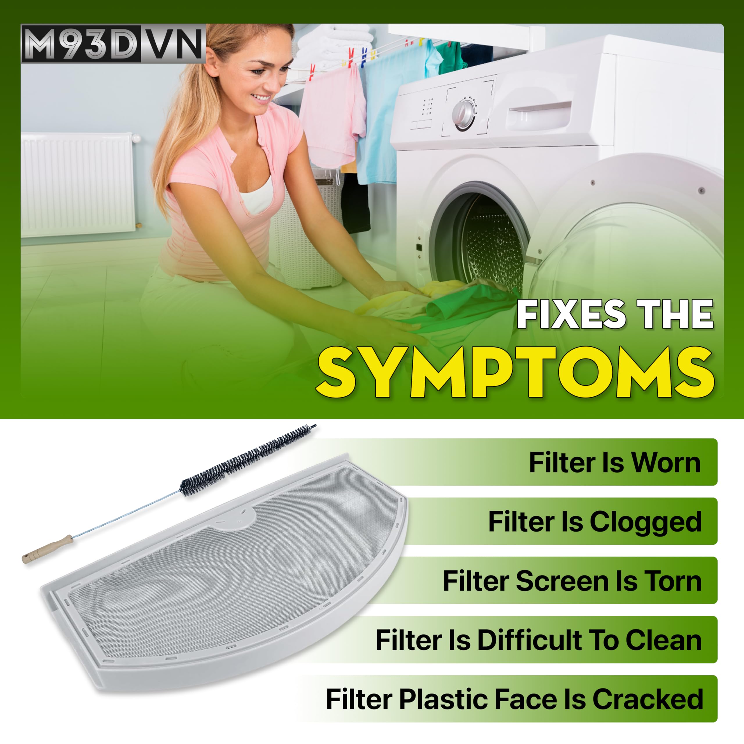 Dryer Lint Filter Screen – Compatible With GE Models HTX24EASK0WS