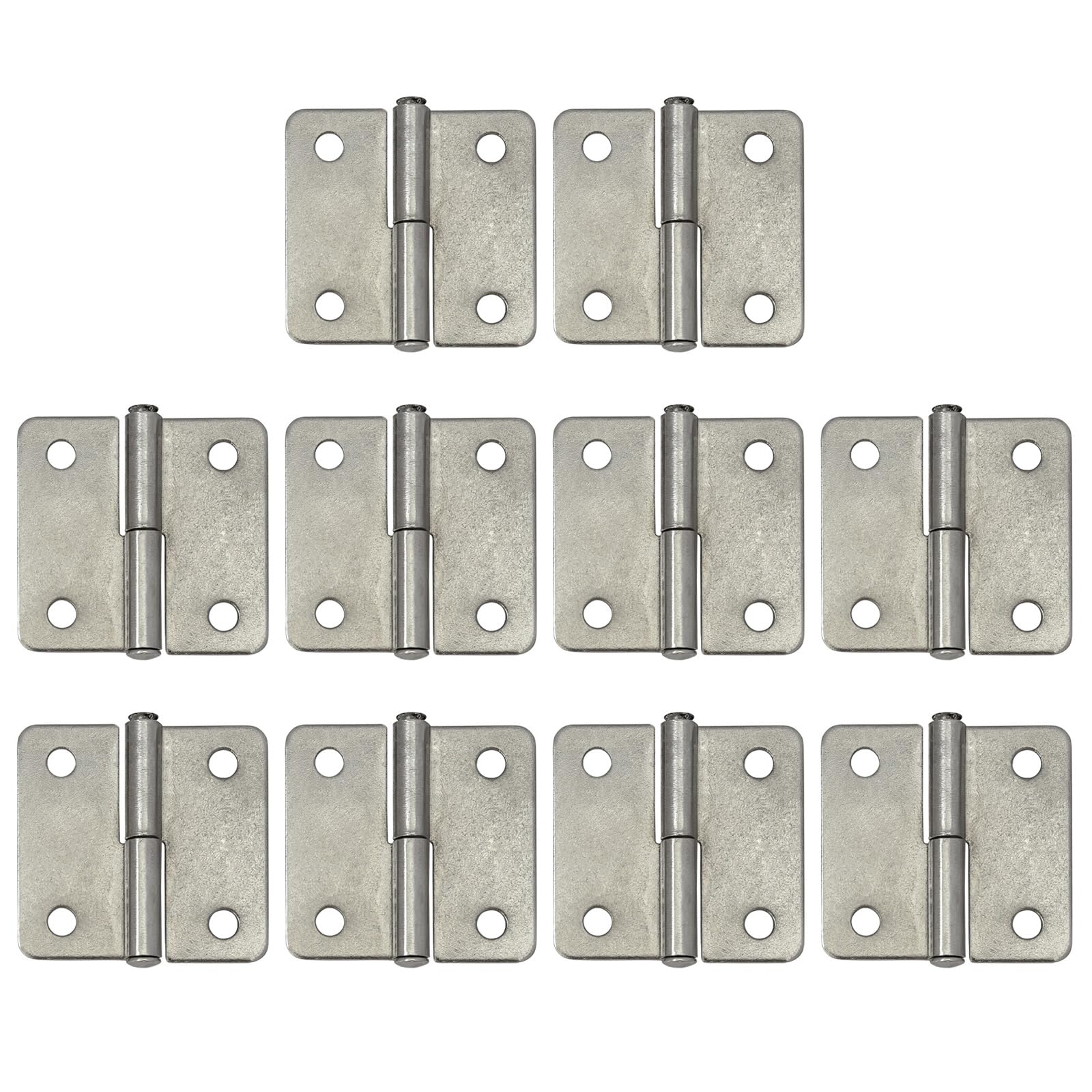 Kalttoy Square Industrial Strength 10Pc Iron Cabinet Hinges Stable Lid Tool Easy Installation Suitable For Wooden Metal Boxes Multiple Functional Boxes Hinges