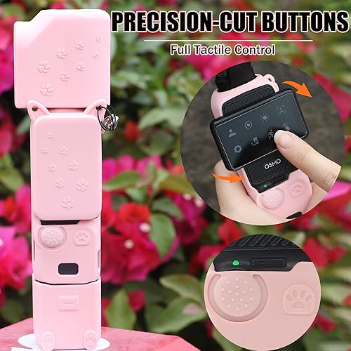 Miniatura 6 de PCTC Pocket 3 Funda protectora de silicona resistente a los arañazos, a prueba de golpes, de cuerpo completo con protector de lente, diseño de